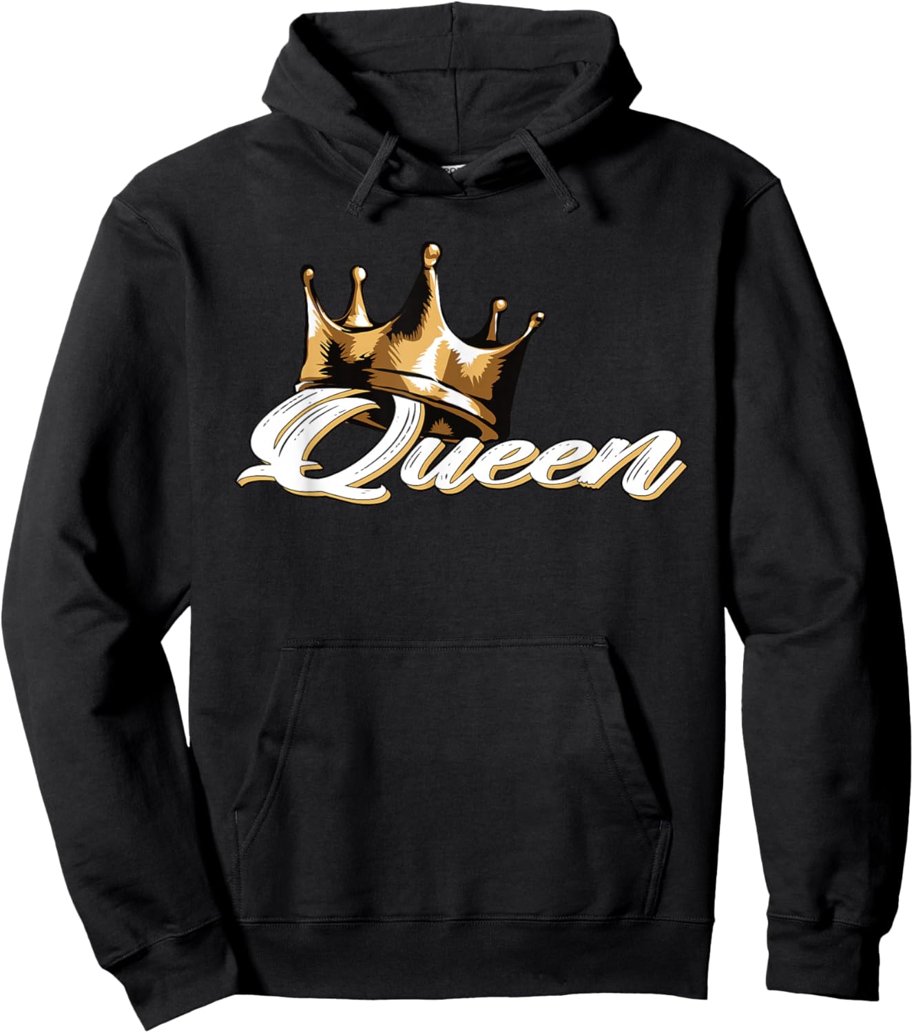 Awesome Queen Crown Crown me font queen Hoodie - Hoodie | Black