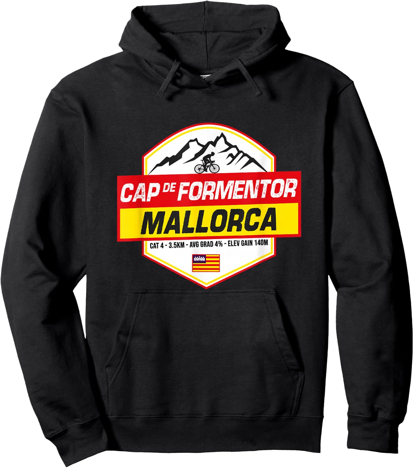 Cap de Formentor Cyclist Climb Mallorca Spain Cycling Hoodie - Hoodie | Black