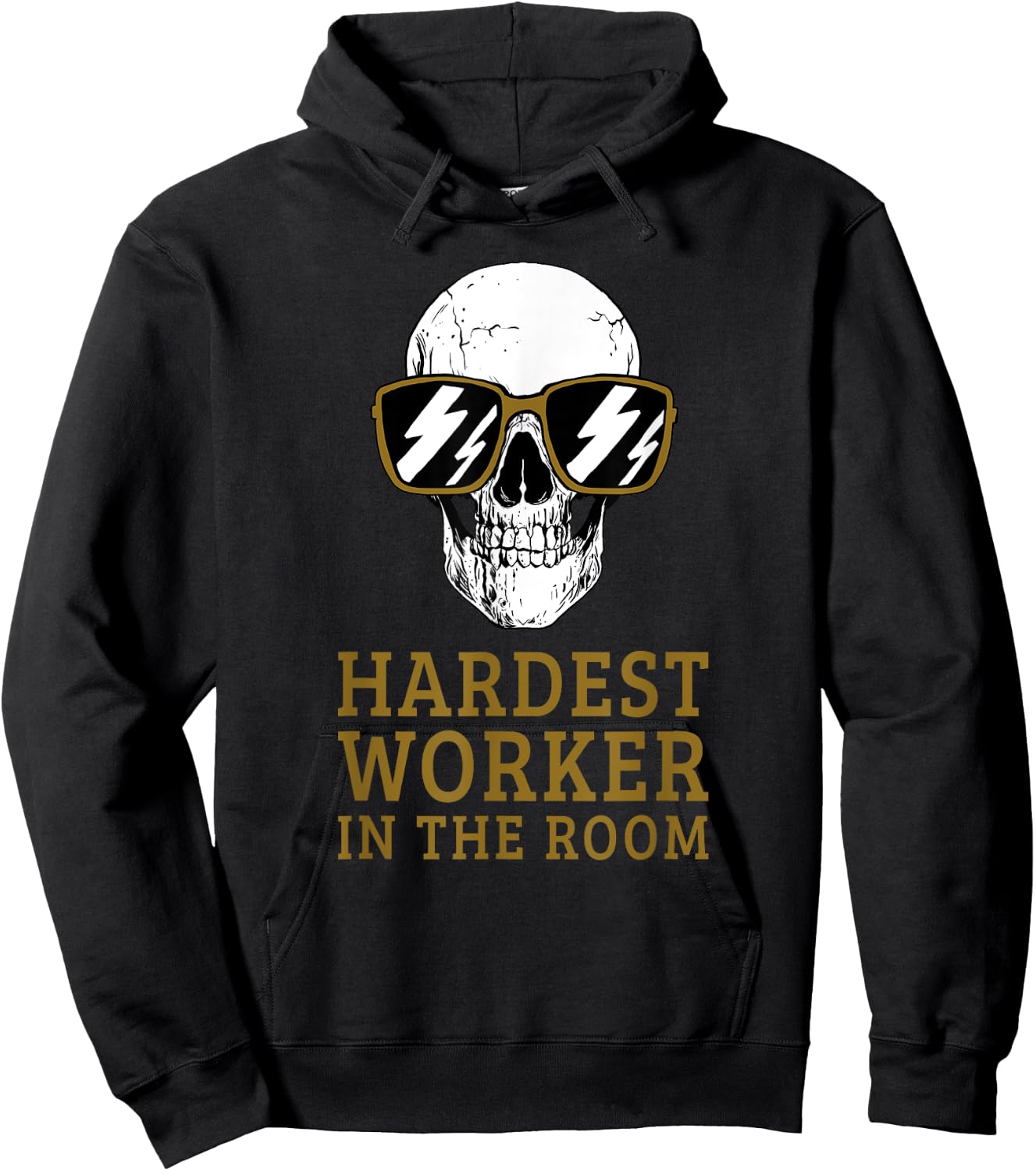 Hardest Worker In The Room Motivational Exercise Workout Hoodie - Hoodie | Black