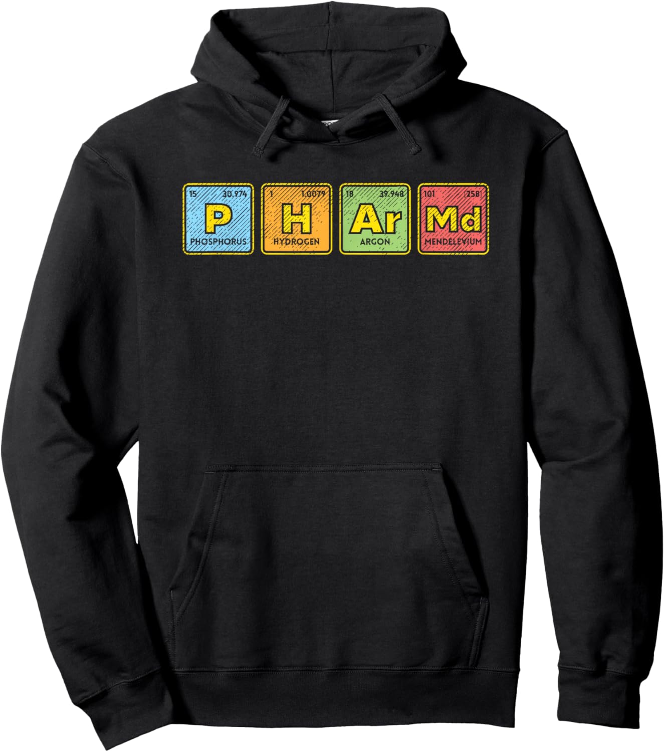 Pharm.D. Doctor Pharmacist Graduate Periodic Table Elements Hoodie - Hoodie | Black