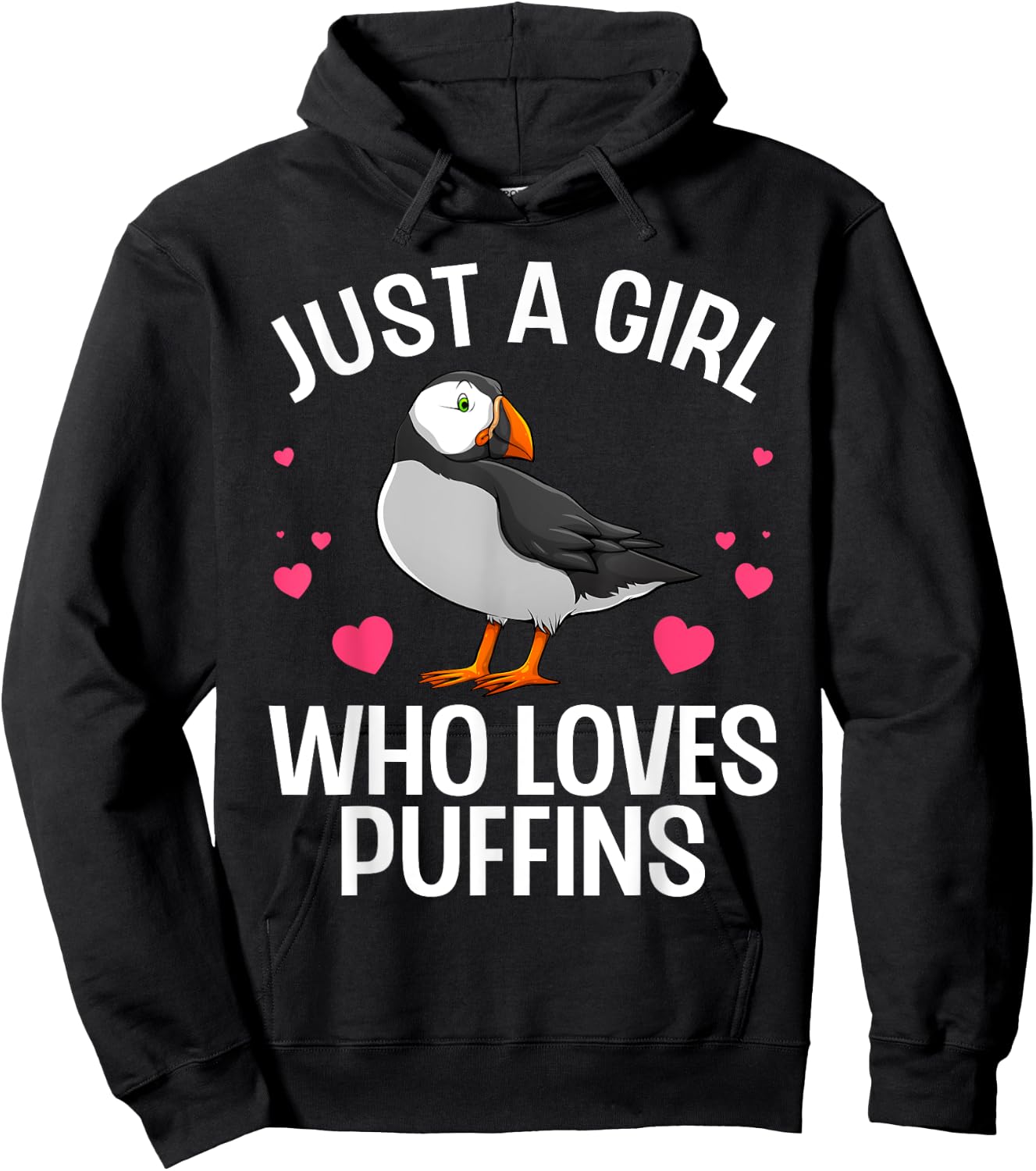 Best Puffin Girls Rare Bird Lover Birdwatching Hoodie - Hoodie | Black