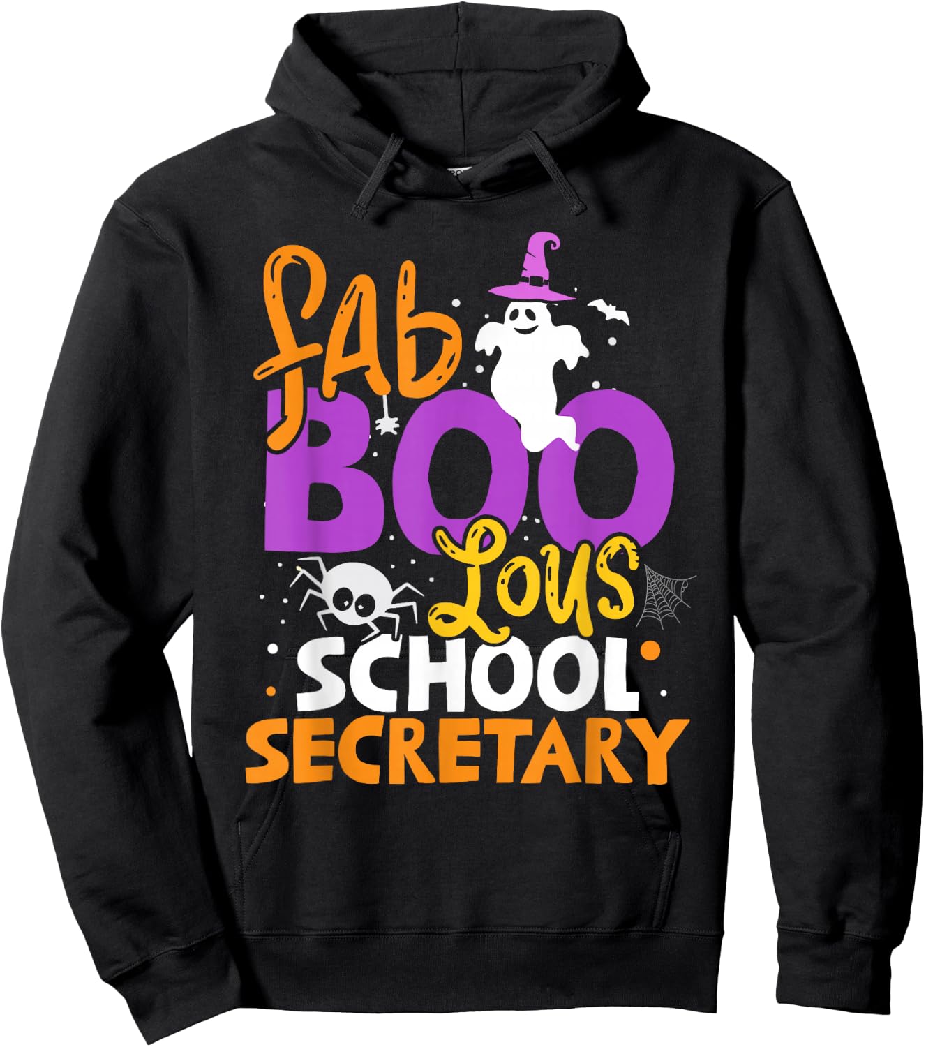Faboolous School Secretary Ghost Halloween Costume Hoodie - Hoodie | Black