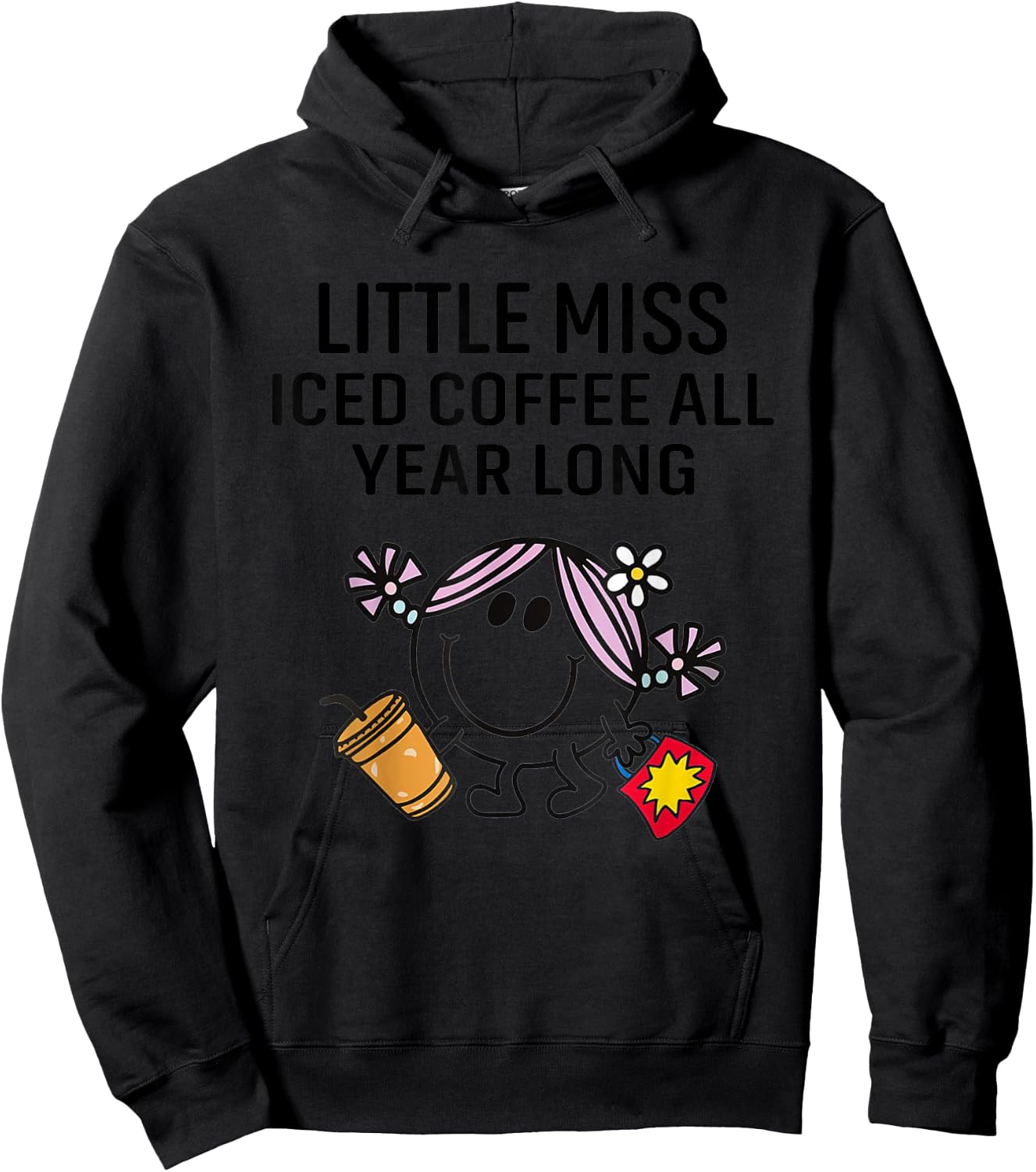 Little Miss Iced Coffee All Year Long Hoodie - Hoodie | Black