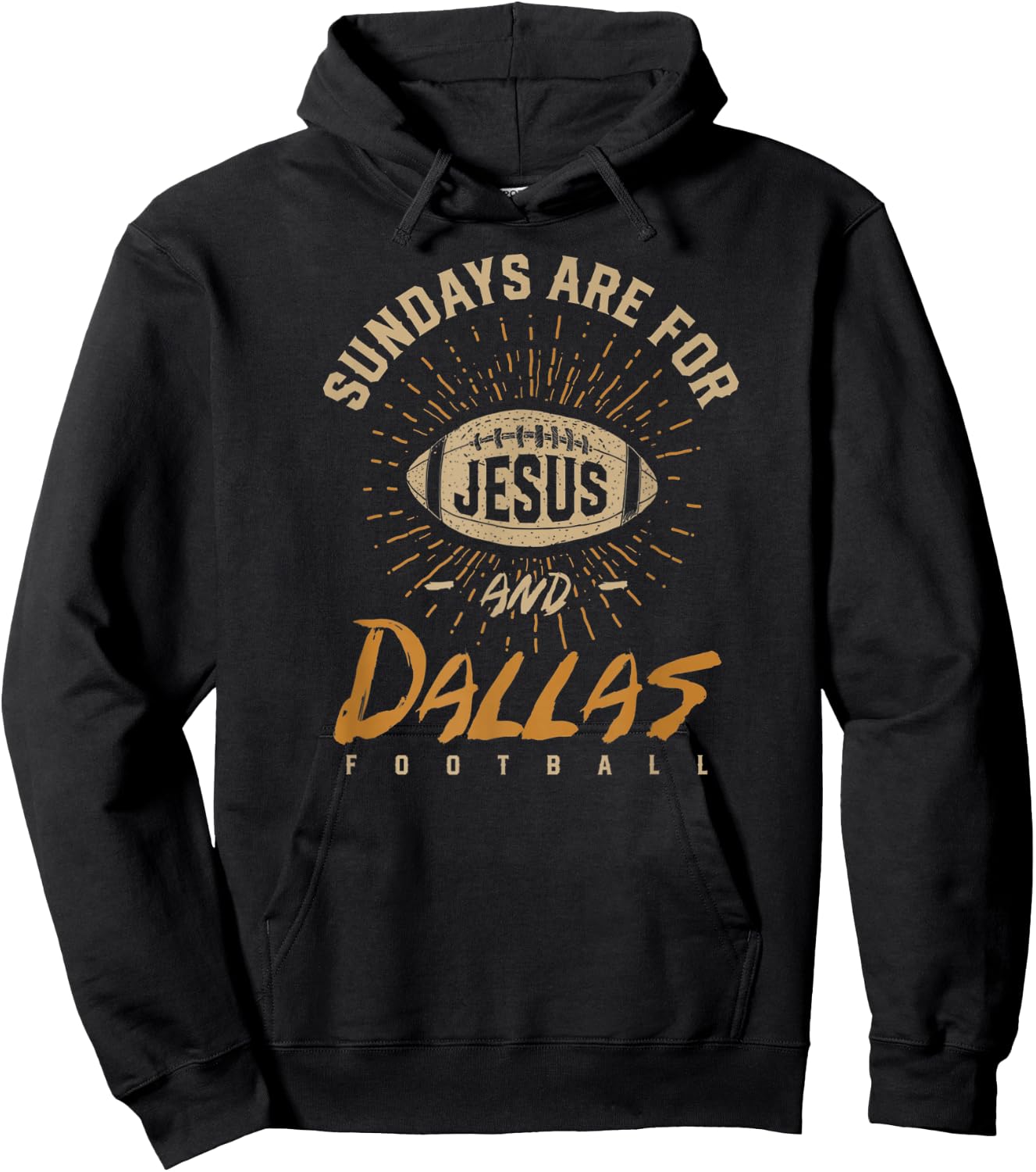 Sundays are for Jesus and Dallas Football Texas Hometown TX Hoodie - Hoodie | Black