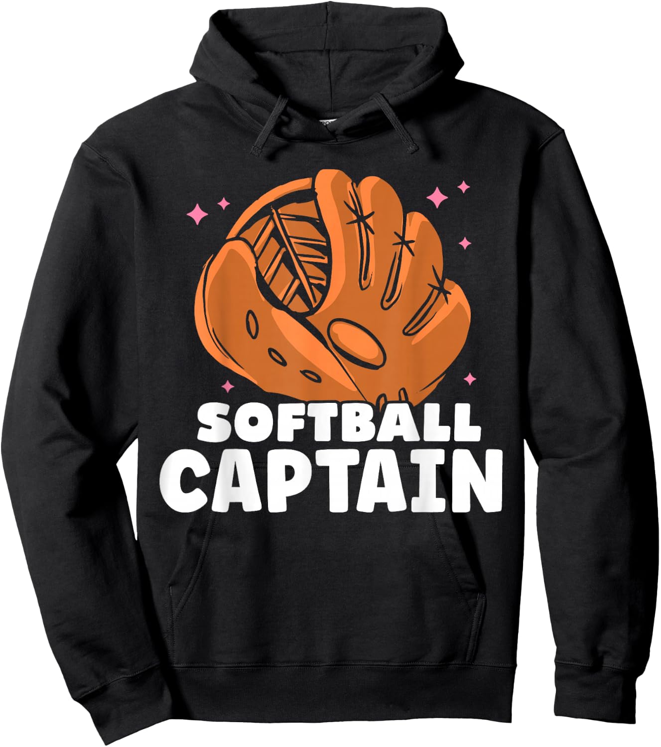 Softball Captain Cute Softballer Player Match Softball Hoodie - Hoodie | Black
