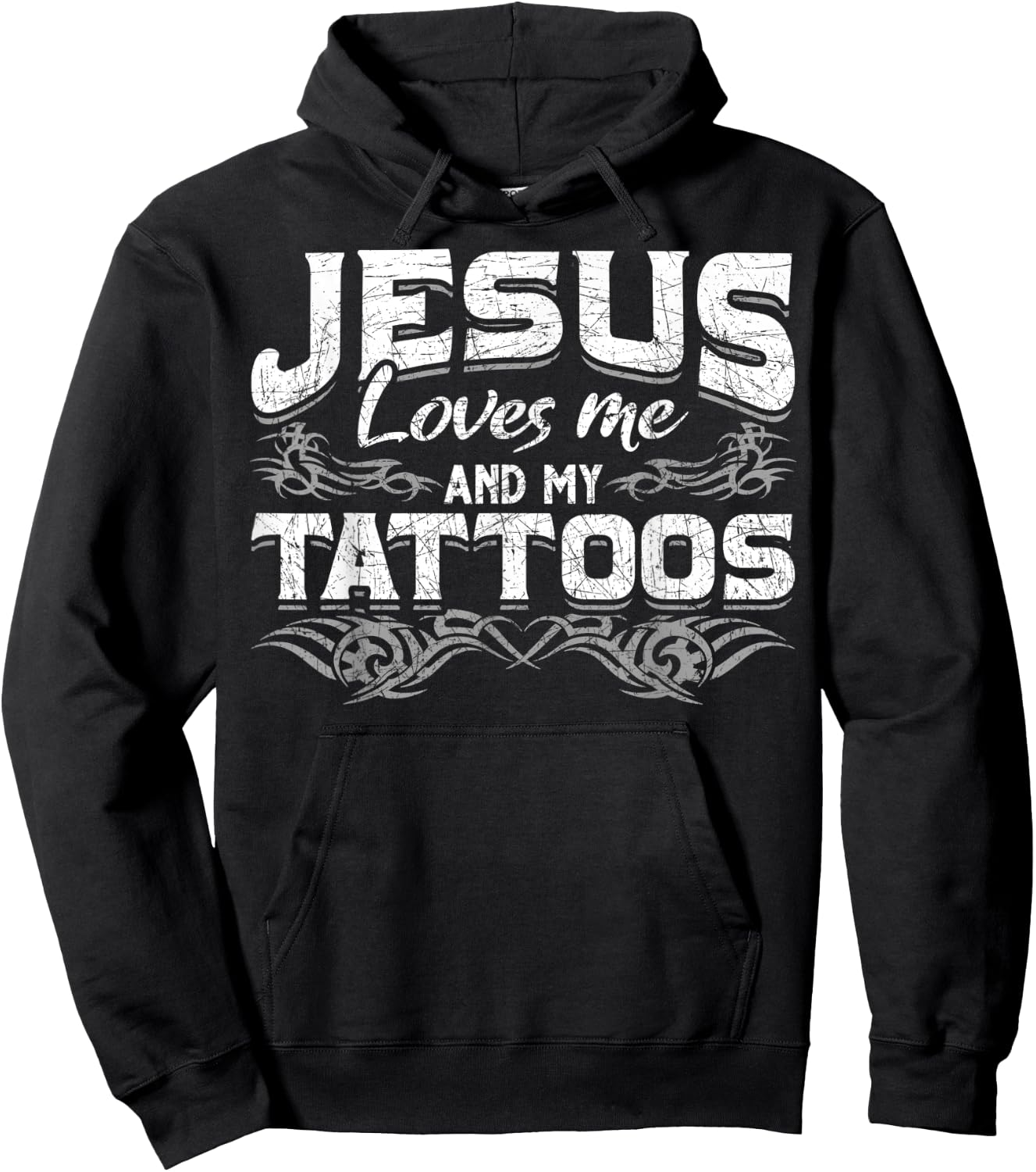 Inked Jesus Prayer Tattooed Christian Tattoo Artist Tattoo Hoodie - Hoodie | Black