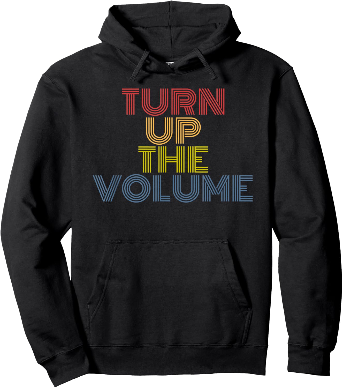 Turn Up The Volume retro vintage Hoodie - Hoodie | Black