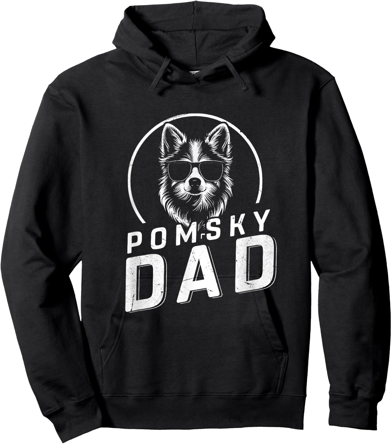 Pomsky Dad Dog Owner Gifts Men Funny Dog Dad Father's Day Hoodie - Hoodie | Black