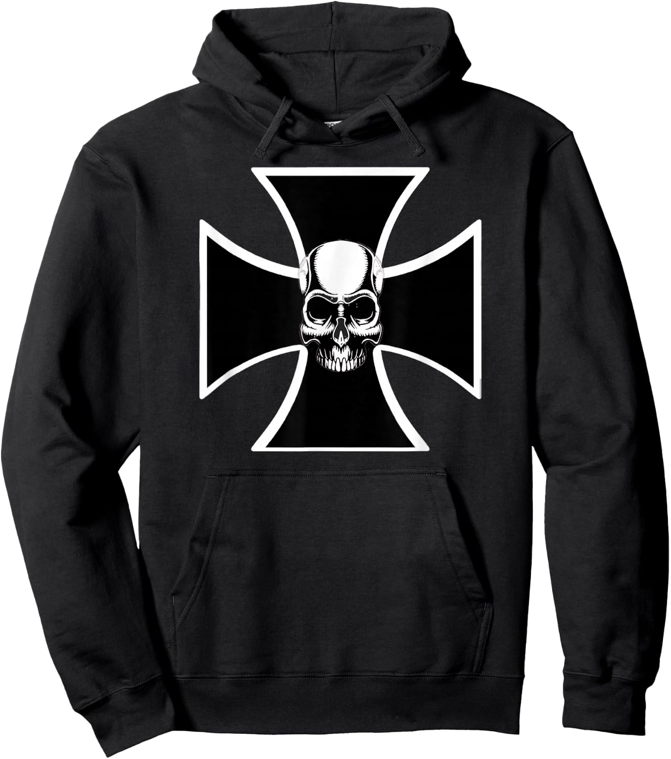 Iron Cross Biker Hoodie - Hoodie | Black