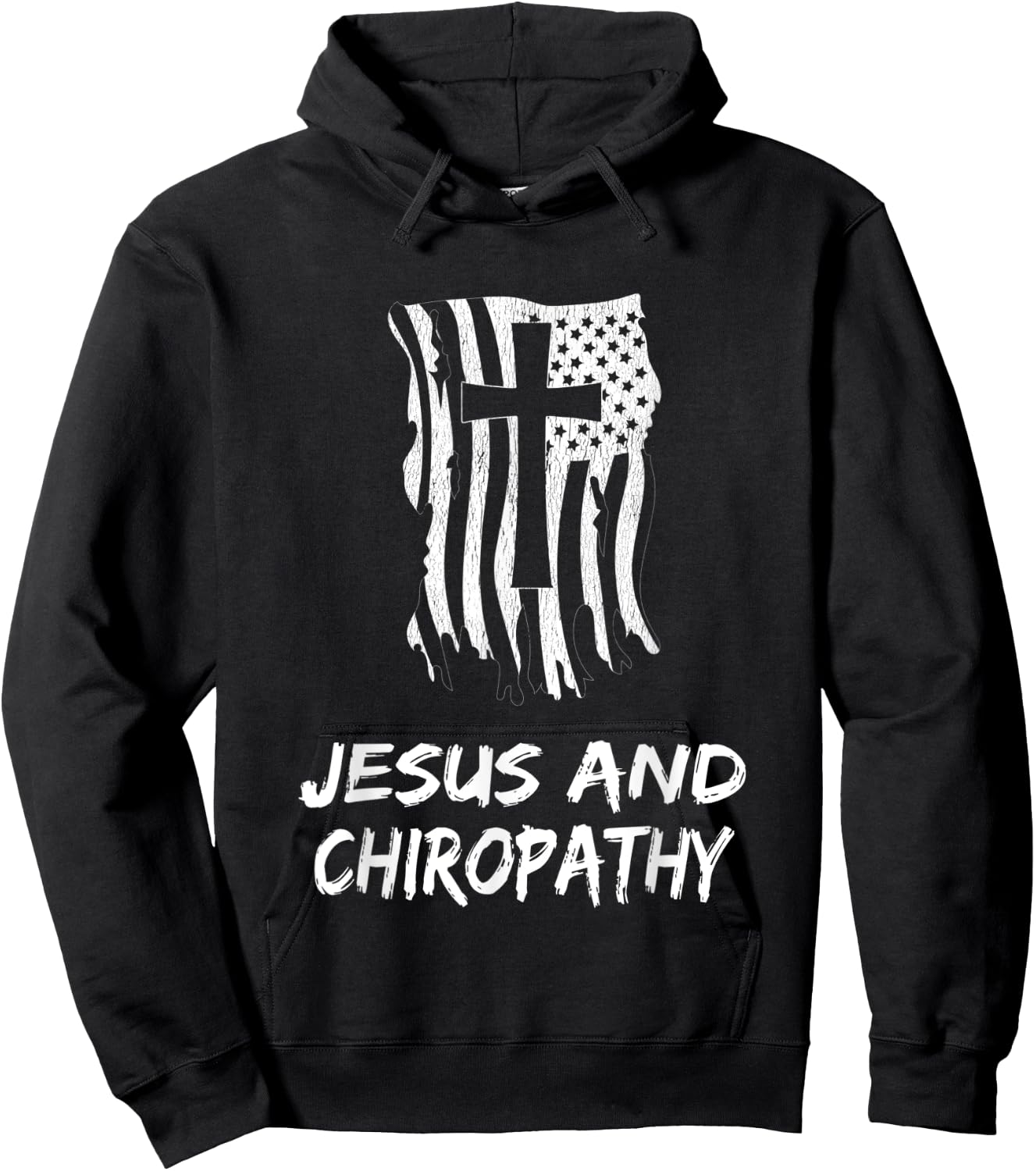 Jesus And Chiropathy. Christian Chiropractors Design Hoodie - Hoodie | Black