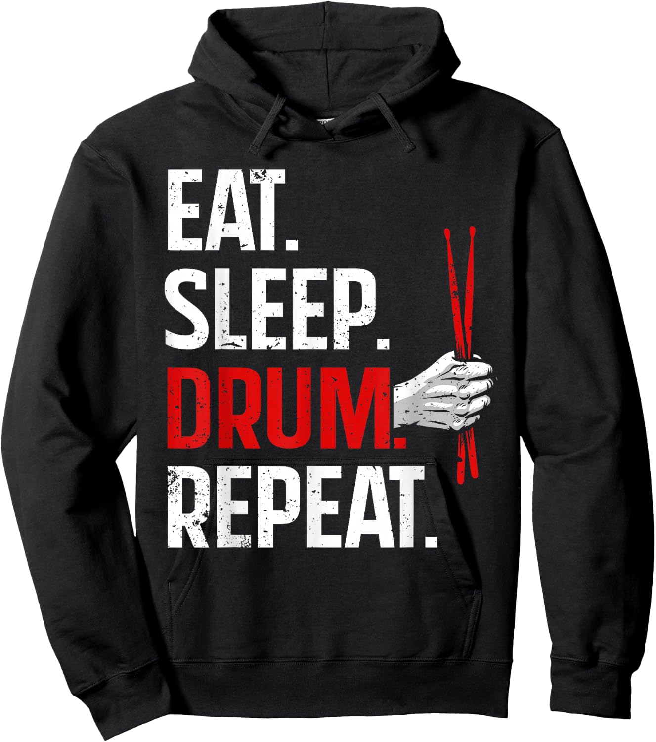 Funny Drumming Design Women Drummer Drumming Drum Hoodie - Hoodie | Black