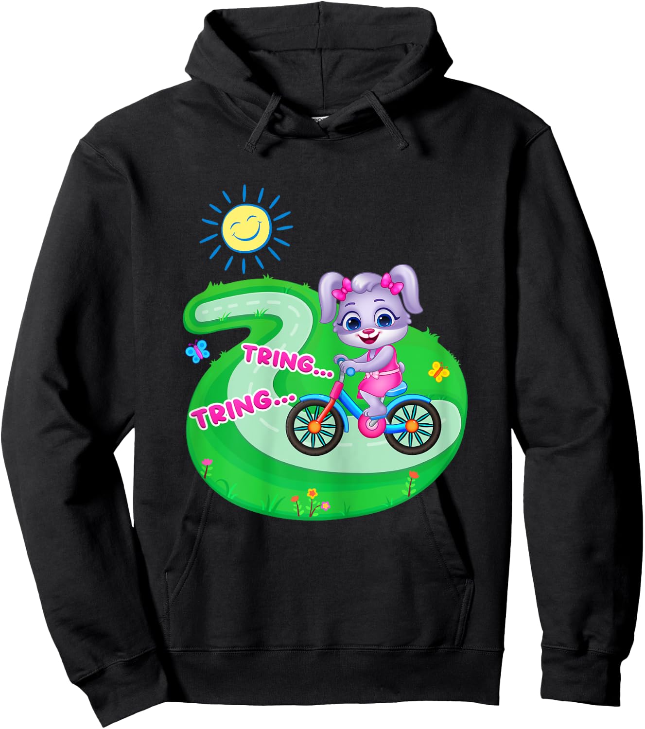 Ruby's Cycle Adventure | Official Lucas & Friends Graphic Hoodie - Hoodie | Black