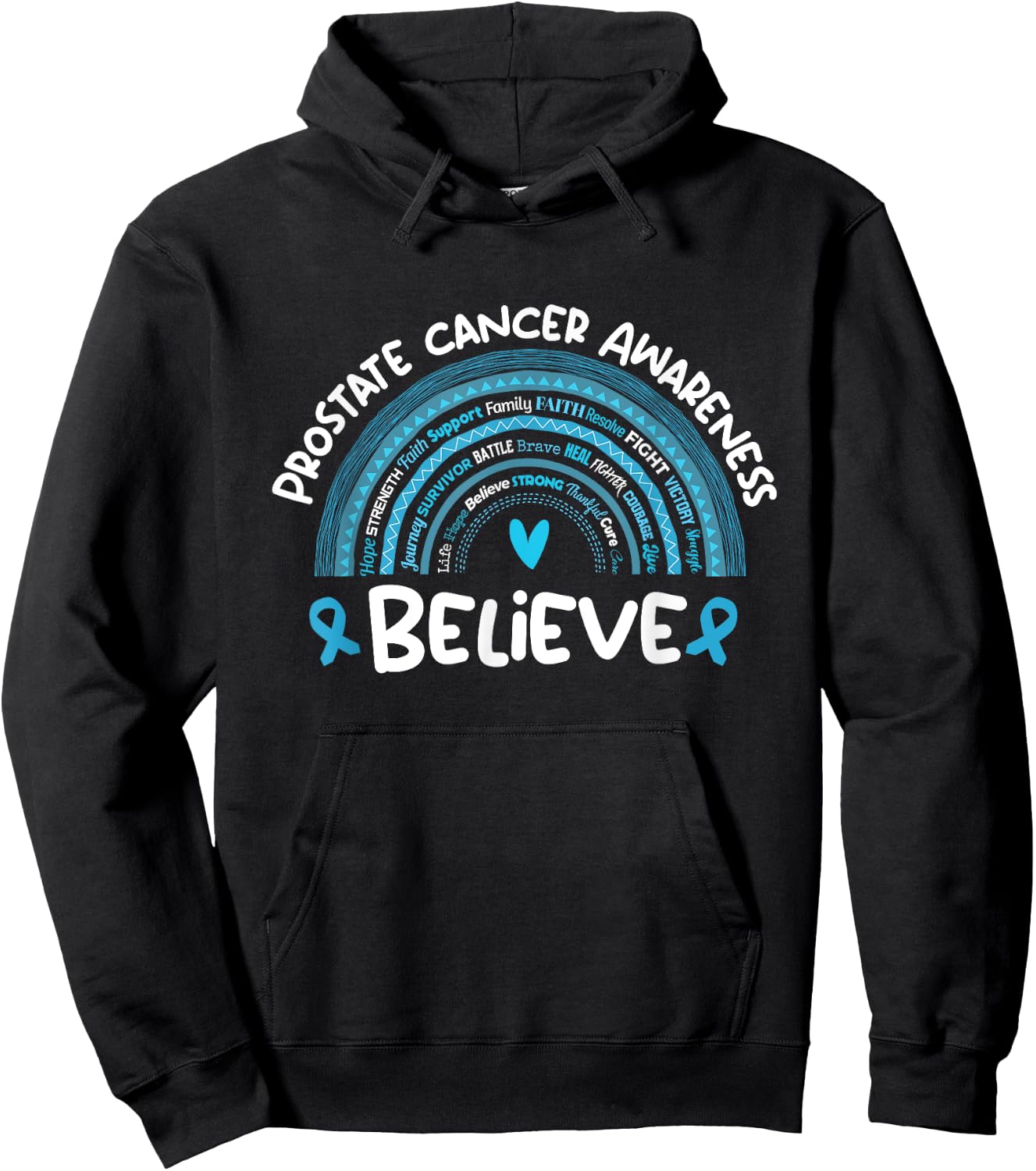 Believe Prostate cancer Awareness Month | Prostate cancer Hoodie - Hoodie | Black