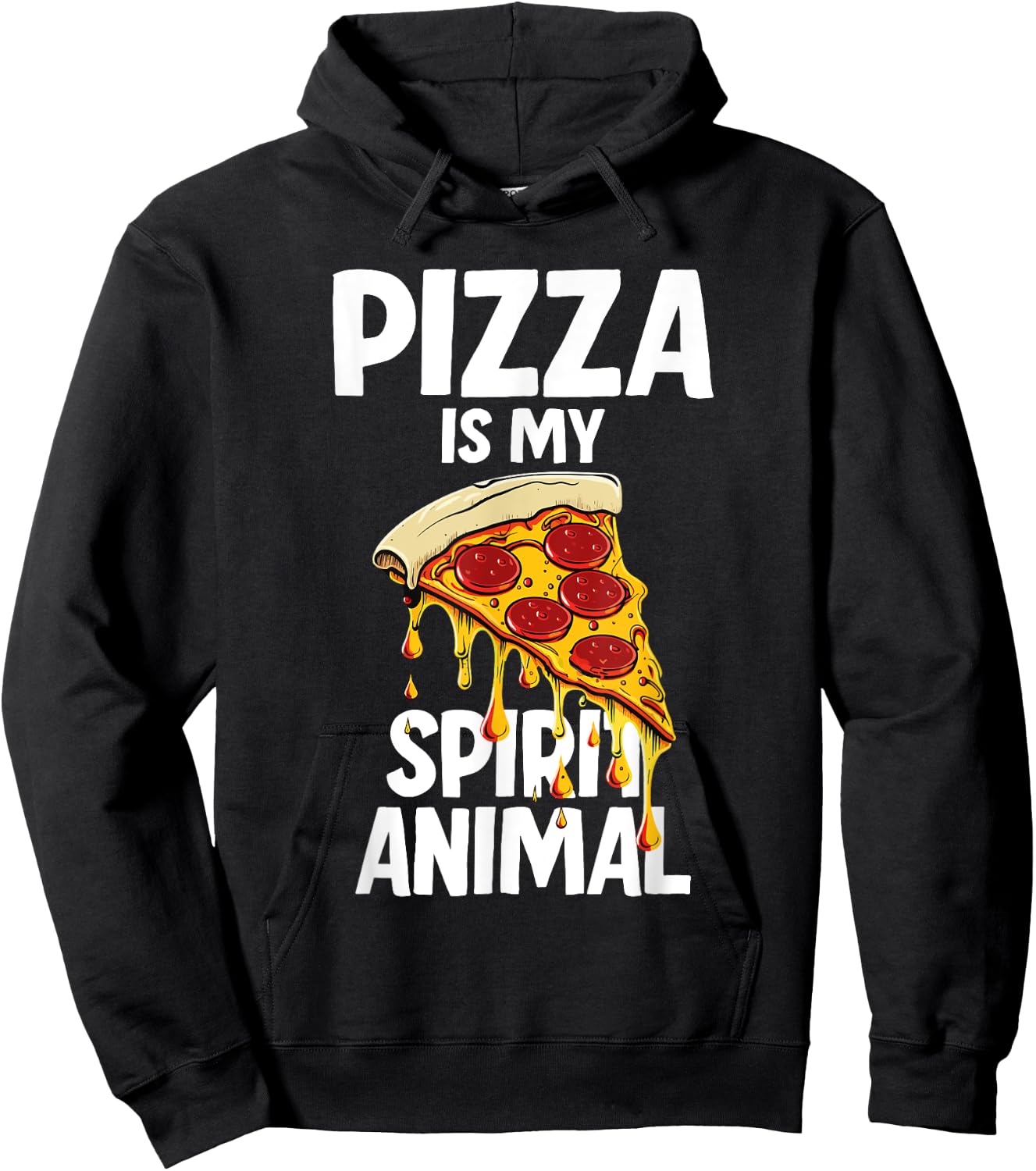 Pizza is my Spirit Animal Hoodie - Hoodie | Black