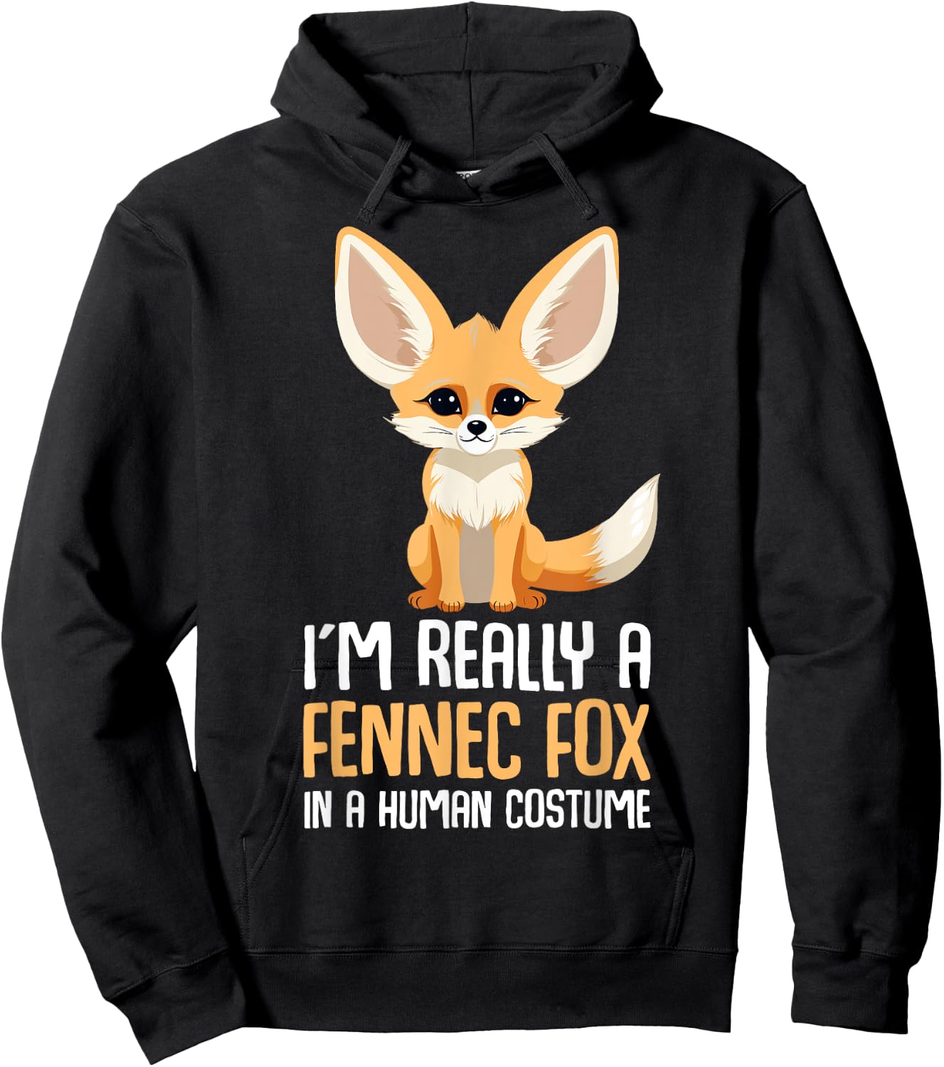 Fennec Fox Costume Girls Fox Hoodie - Hoodie | Black