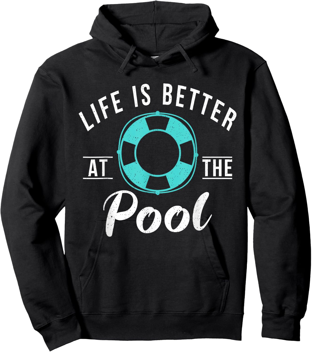 Life is better at the Pool Water Ocean Pool Swim Hoodie - Hoodie | Black