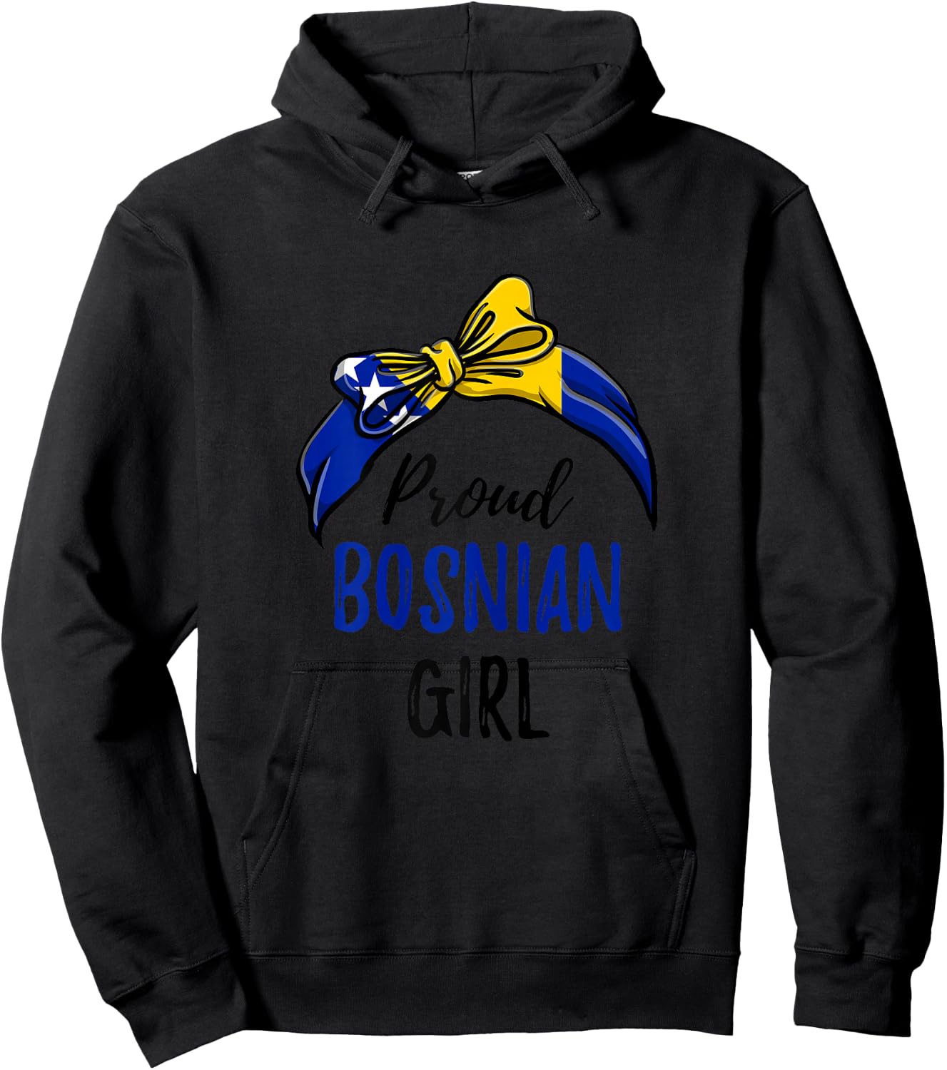 Proud Bosnian Girl Hoodie - Hoodie | Black