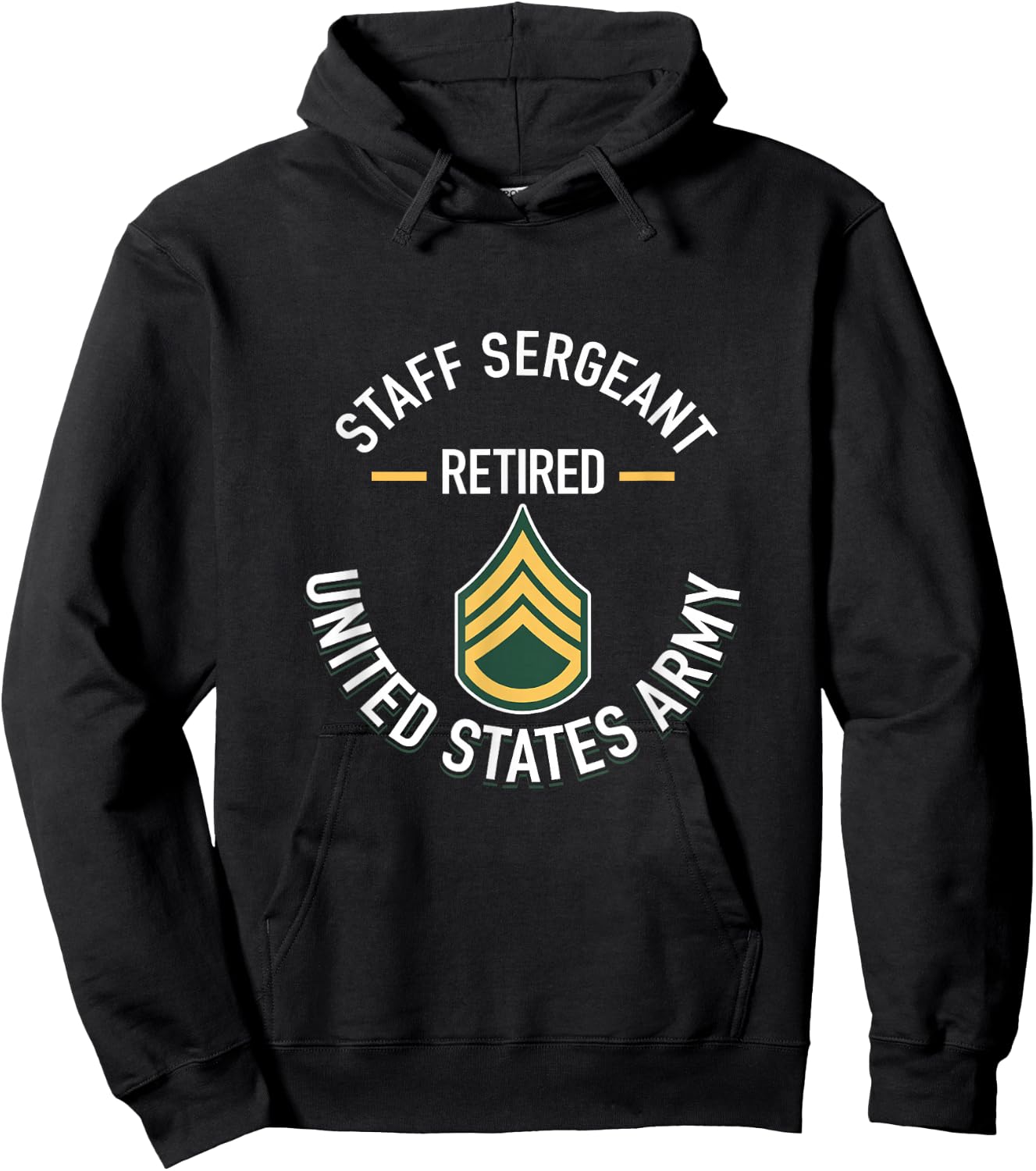 Staff Sergeant SSG Retired Army Military Retirement Gifts Hoodie - Hoodie | Black