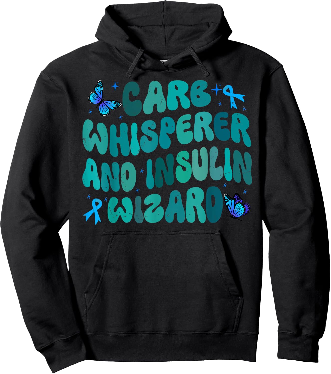 Carb Whisperer And Insulin Wizard Hoodie - Hoodie | Black