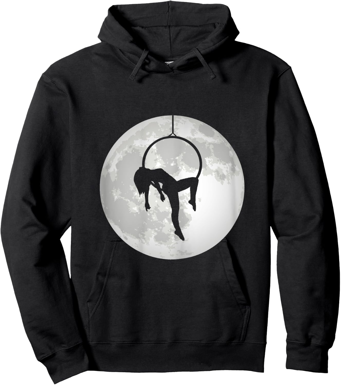 Aerial Moon Aerial Yoga Circus Lyra Trapeze Aerial Silk Hoodie - Hoodie | Black