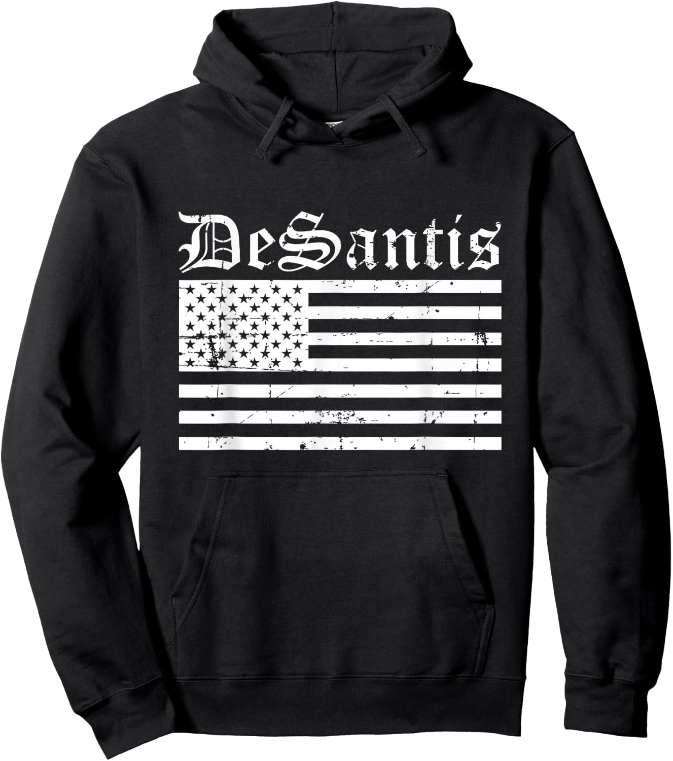 Ron DeSantis American Flag Hoodie - Hoodie | Black