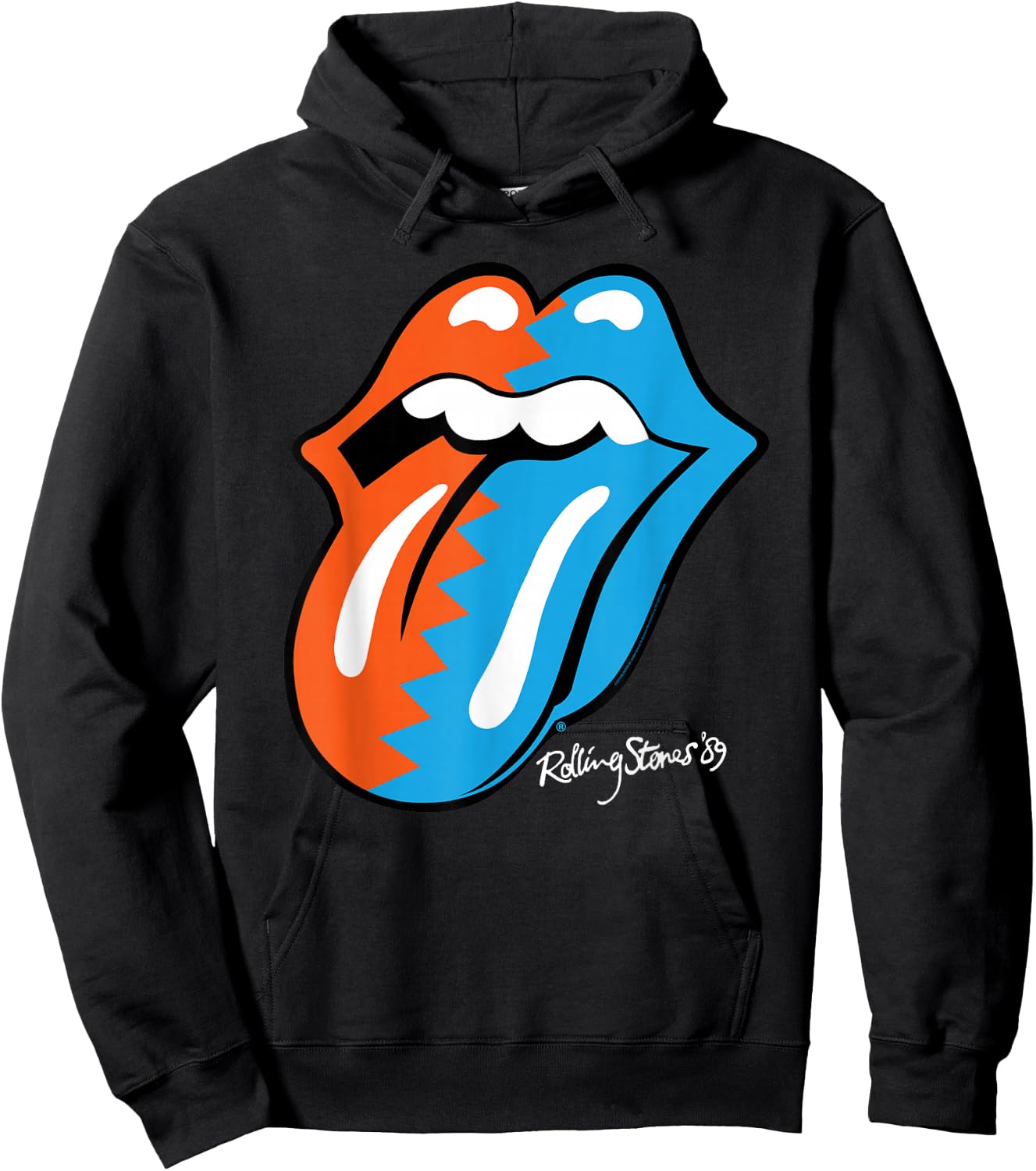 The Rolling Stones Zig Zag 89 Tongue Hoodie - Hoodie | Black