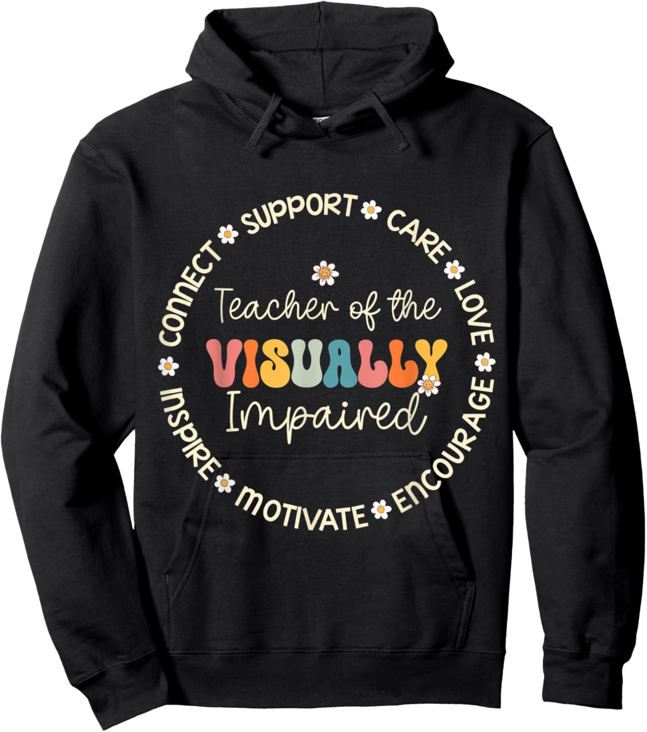 Teacher of the Visually Impaired Appreciation Back to School Men Women Kids Hoodie - Hoodie | Black