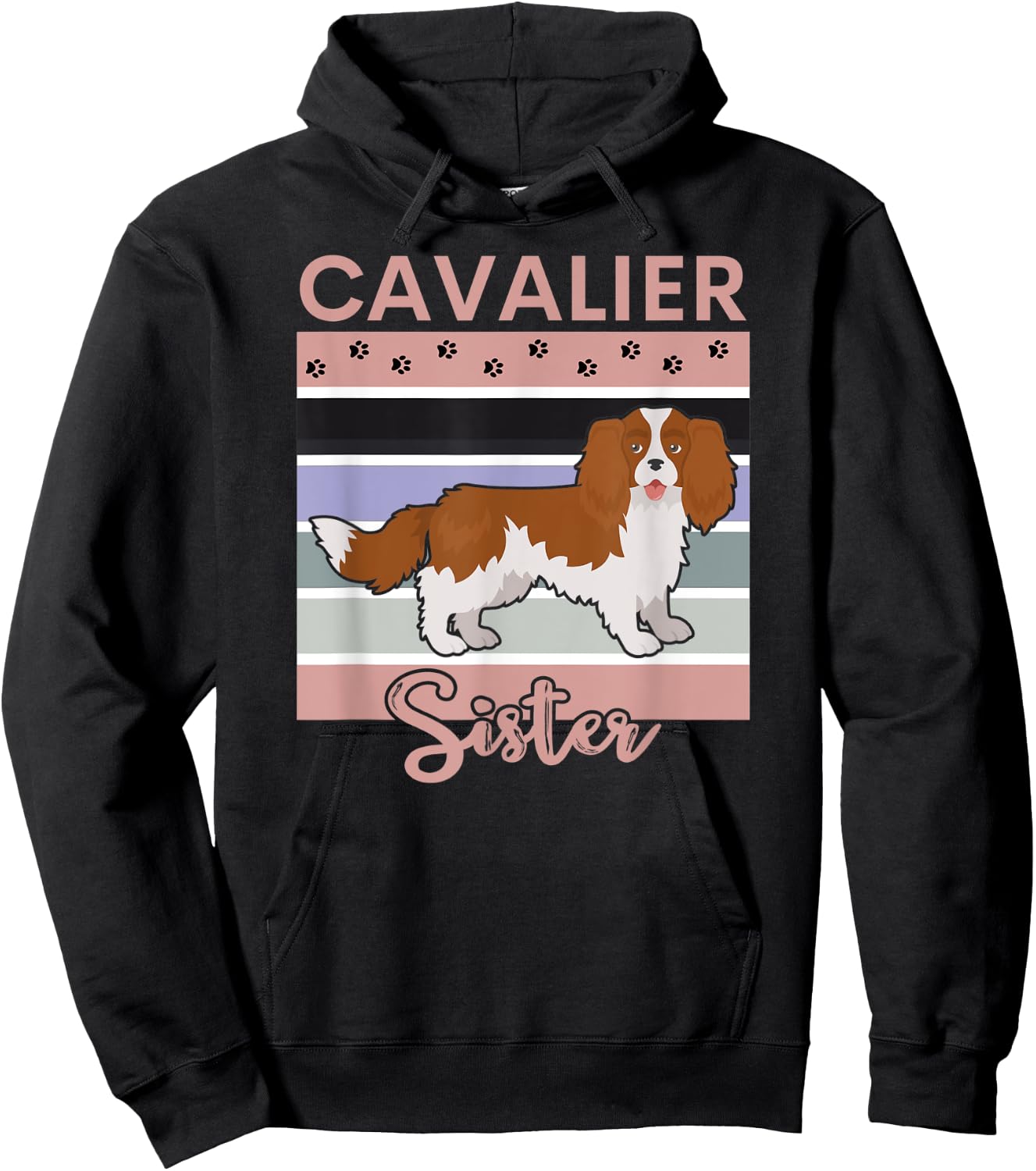 Cavalier King Charles Spaniel Dog Sister - Cute Puppy Love Hoodie - Hoodie | Black
