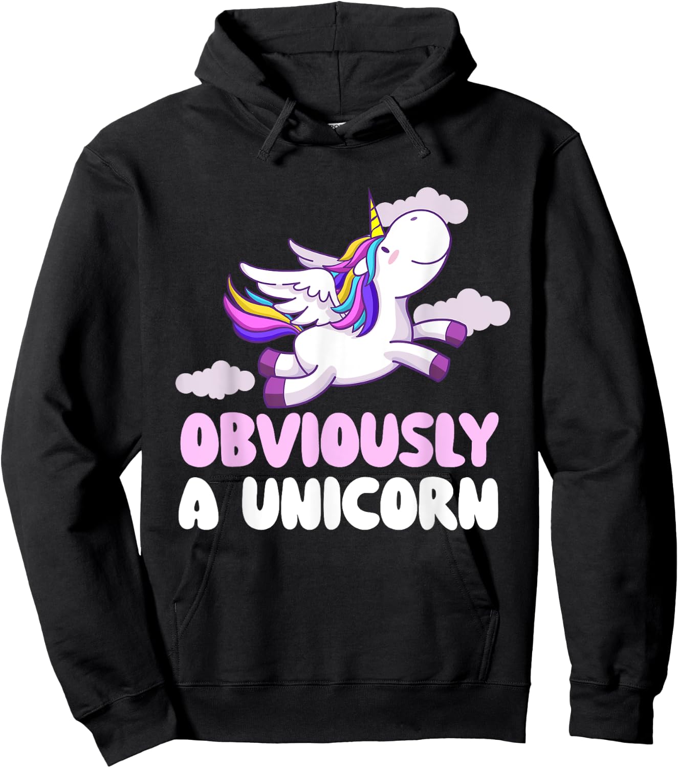Obviously A Unicorn - Rainbow Unicorn Mystical Creature Hoodie - Hoodie | Black