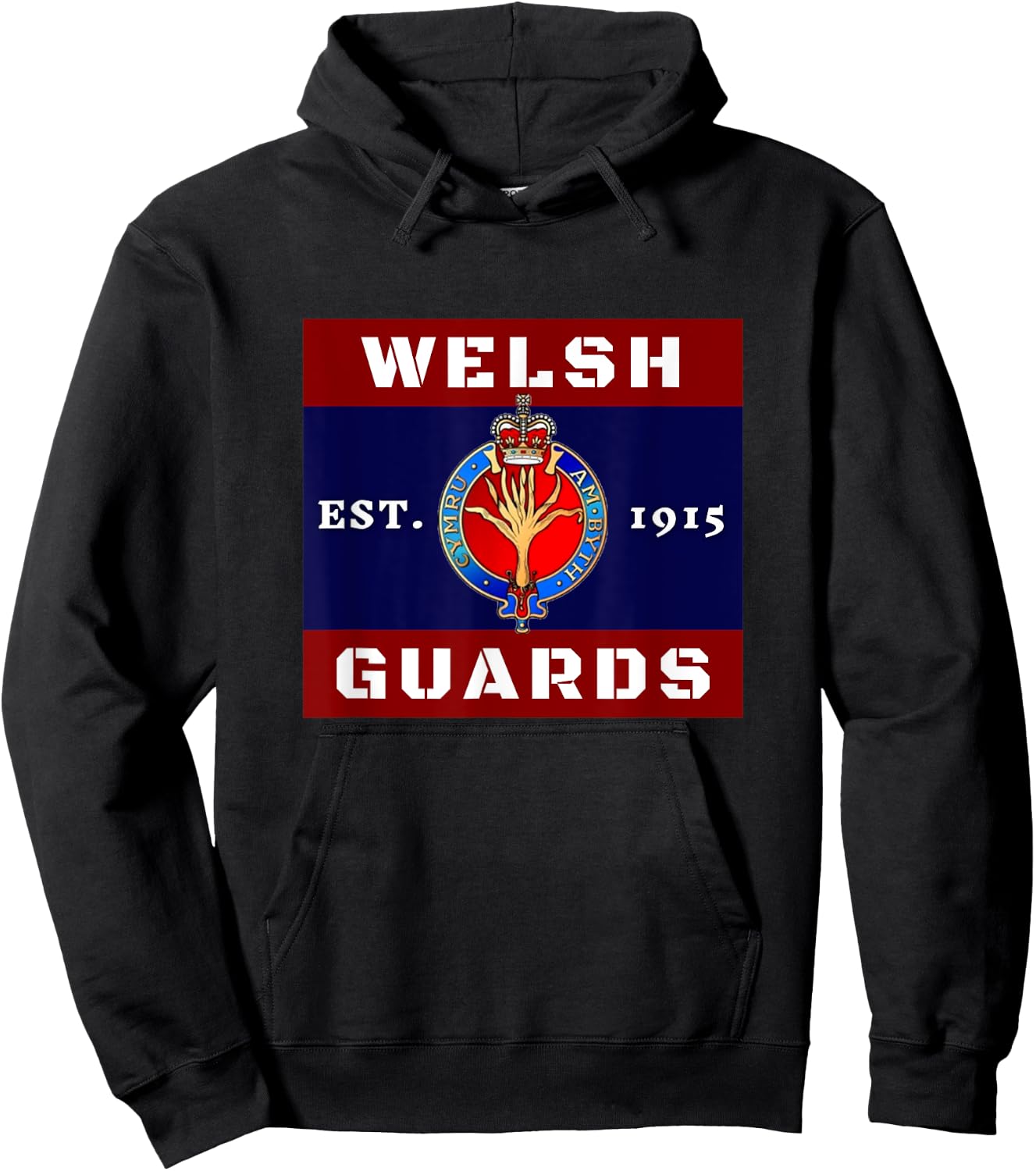 Welsh Guards Clothing. Welsh Guards Regiment. Hoodie - Hoodie | Black