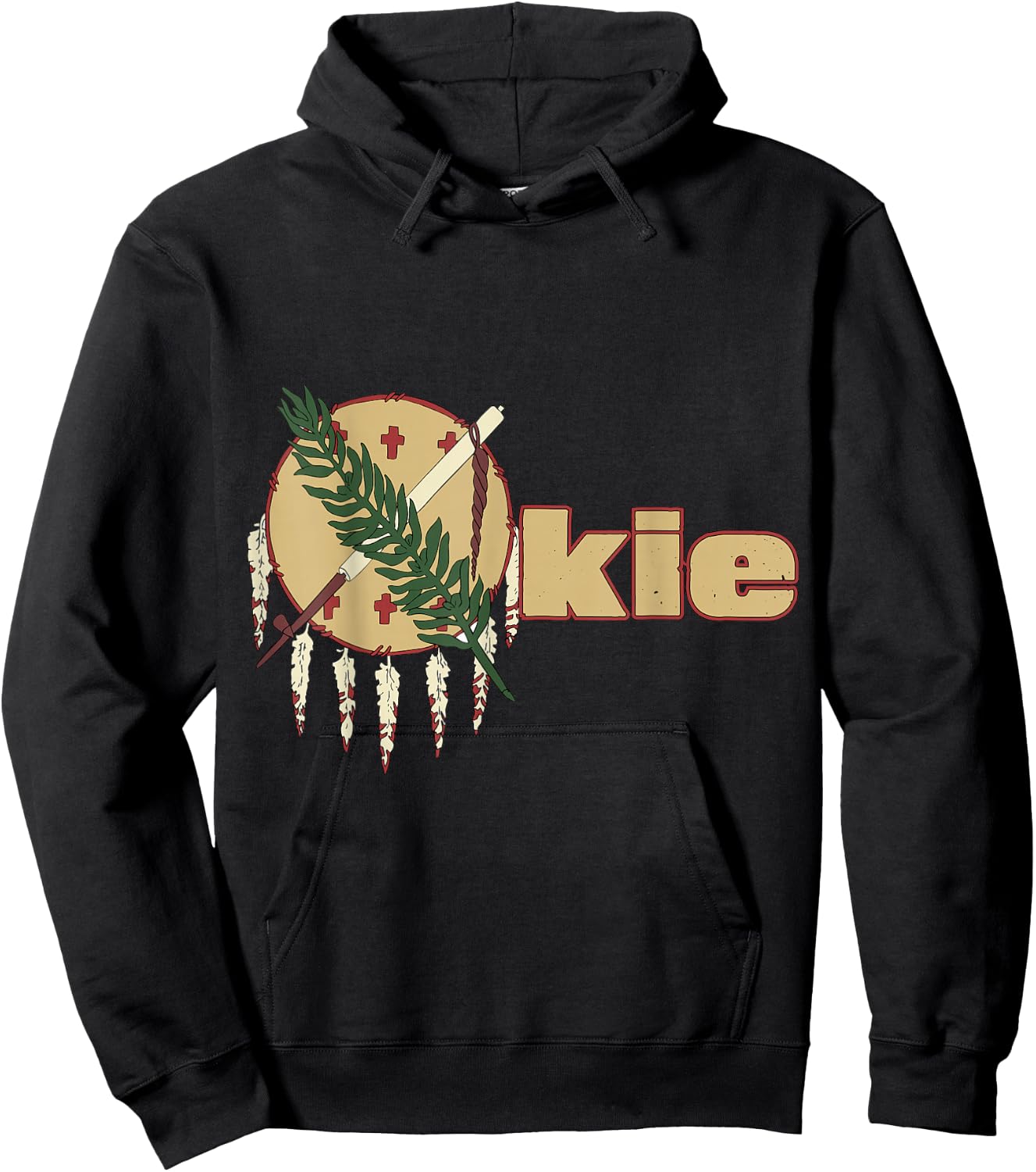 State Flag of Oklahoma Graphic - Okie Hoodie - Hoodie | Black
