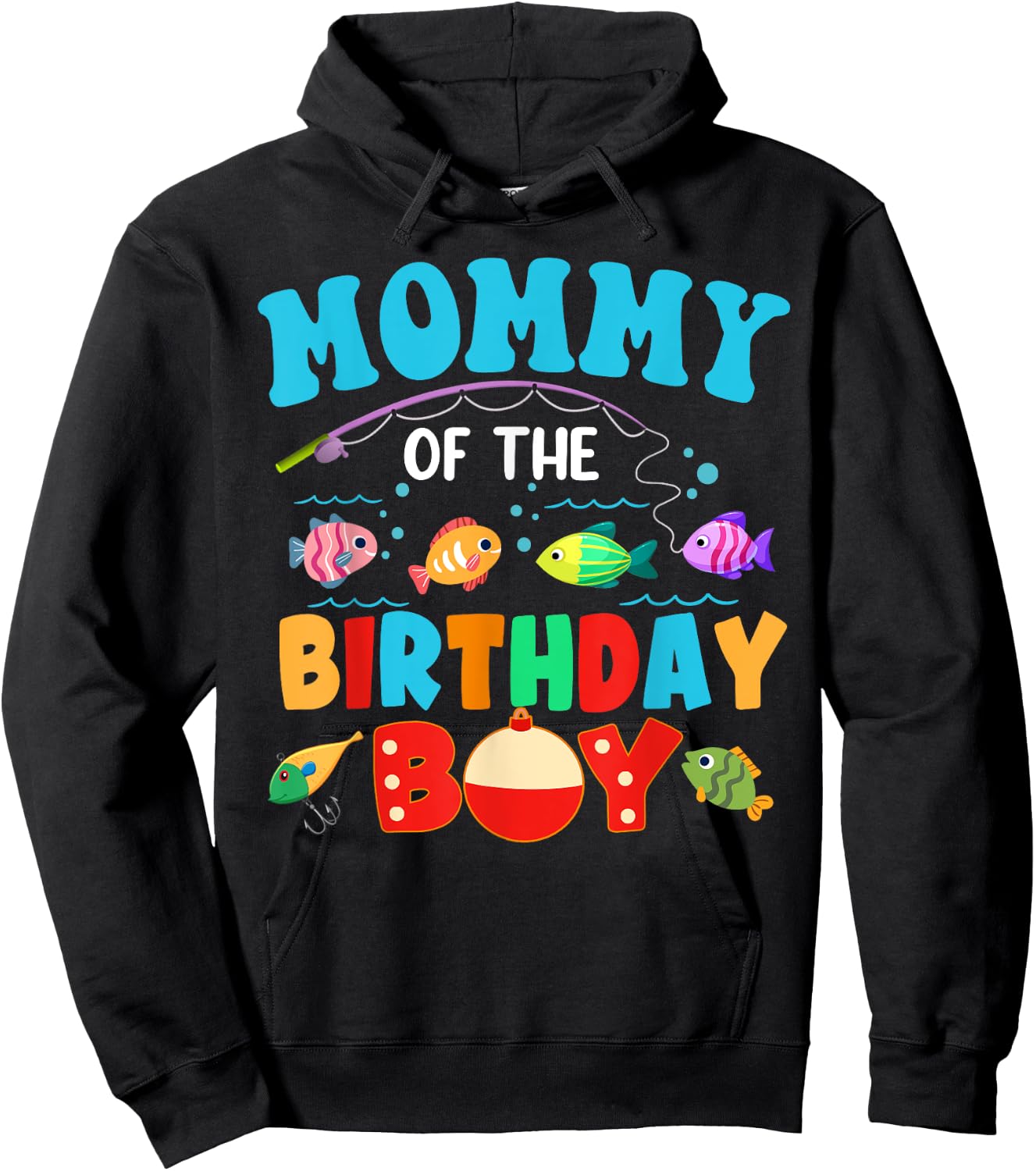Mommy Of The Birthday Boy Sea Fish Ocean Animals Aquarium Hoodie - Hoodie | Black