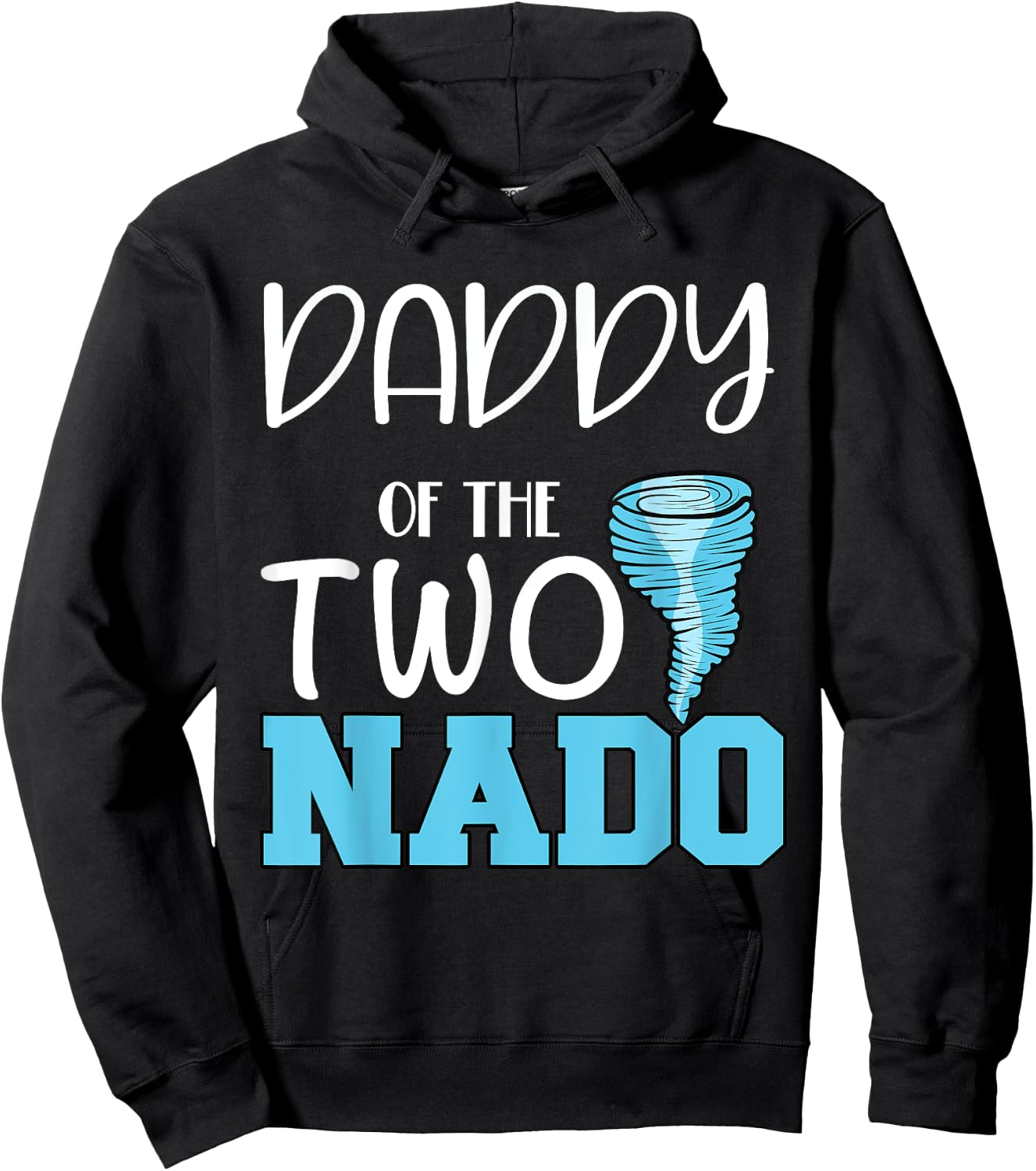Daddy of the Two-nado Tornado Themed 2nd Birthday Party Hoodie - Hoodie | Black