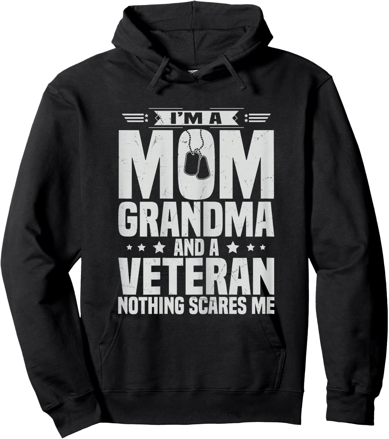 Mom Grandma And Veteran Day US Army Mothers Day Hoodie - Hoodie | Black