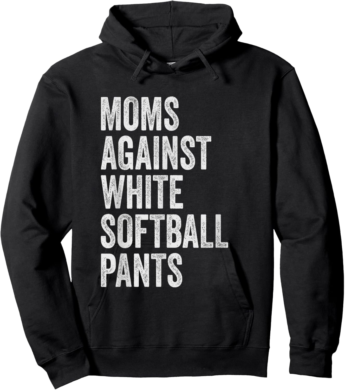 Moms Against White Softball Pants High School Softball Moms Hoodie - Hoodie | Black