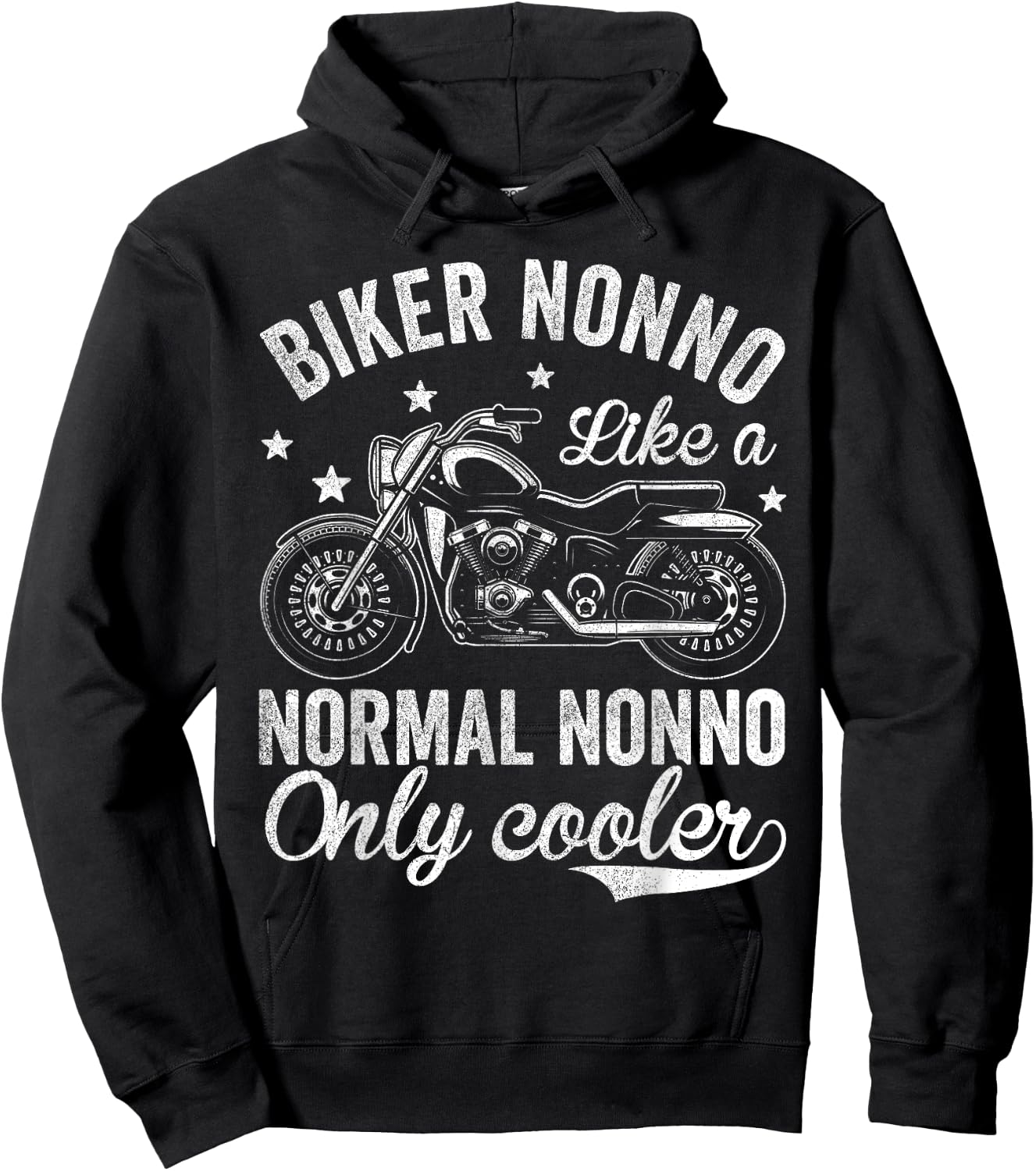 Vintage Motorcycle Shirts , Bike Riders Biker Nonno Hoodie - Hoodie | Black