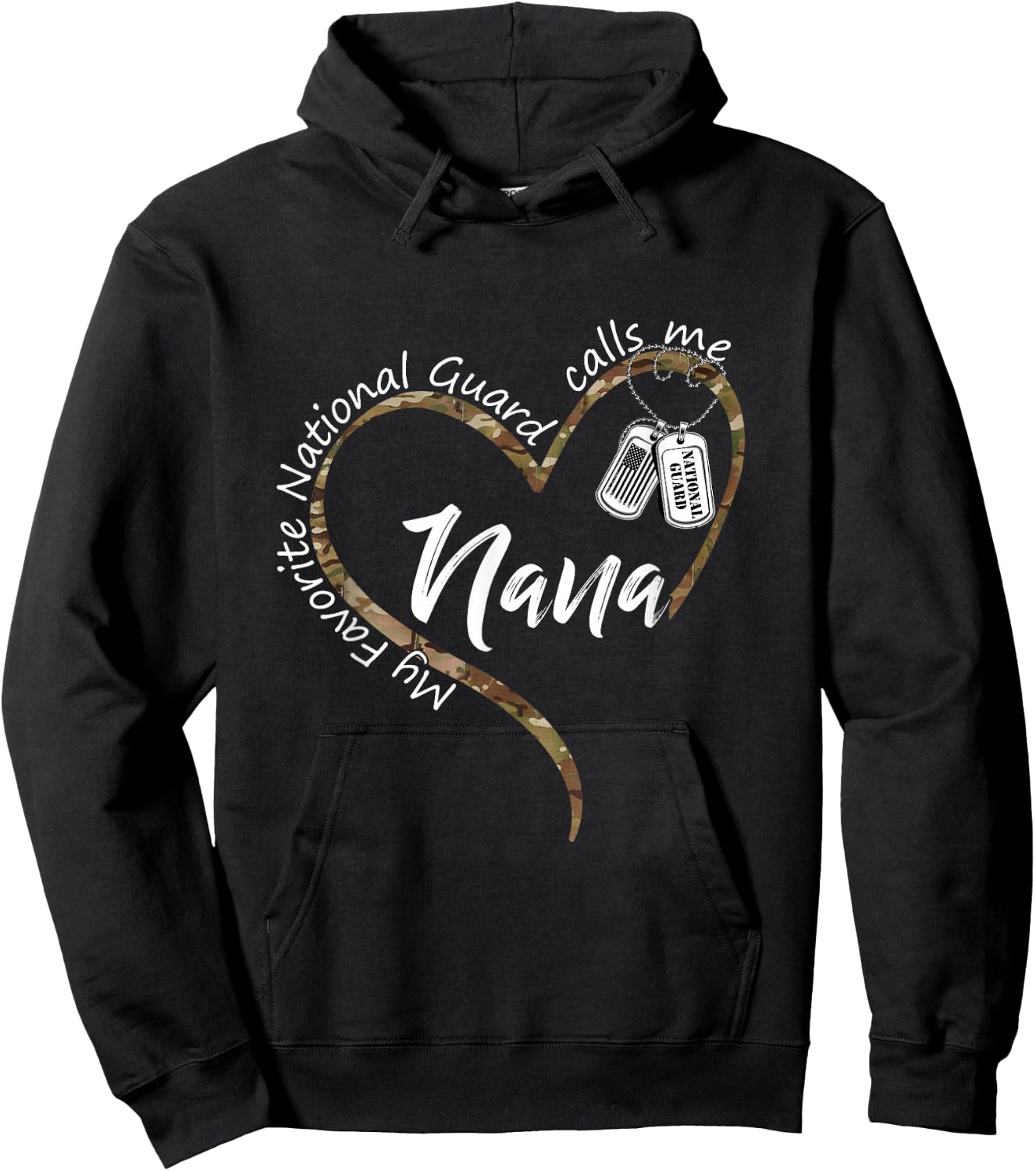 My Favorite National Guard Calls Me Nana National Guard Nana Hoodie - Hoodie | Black