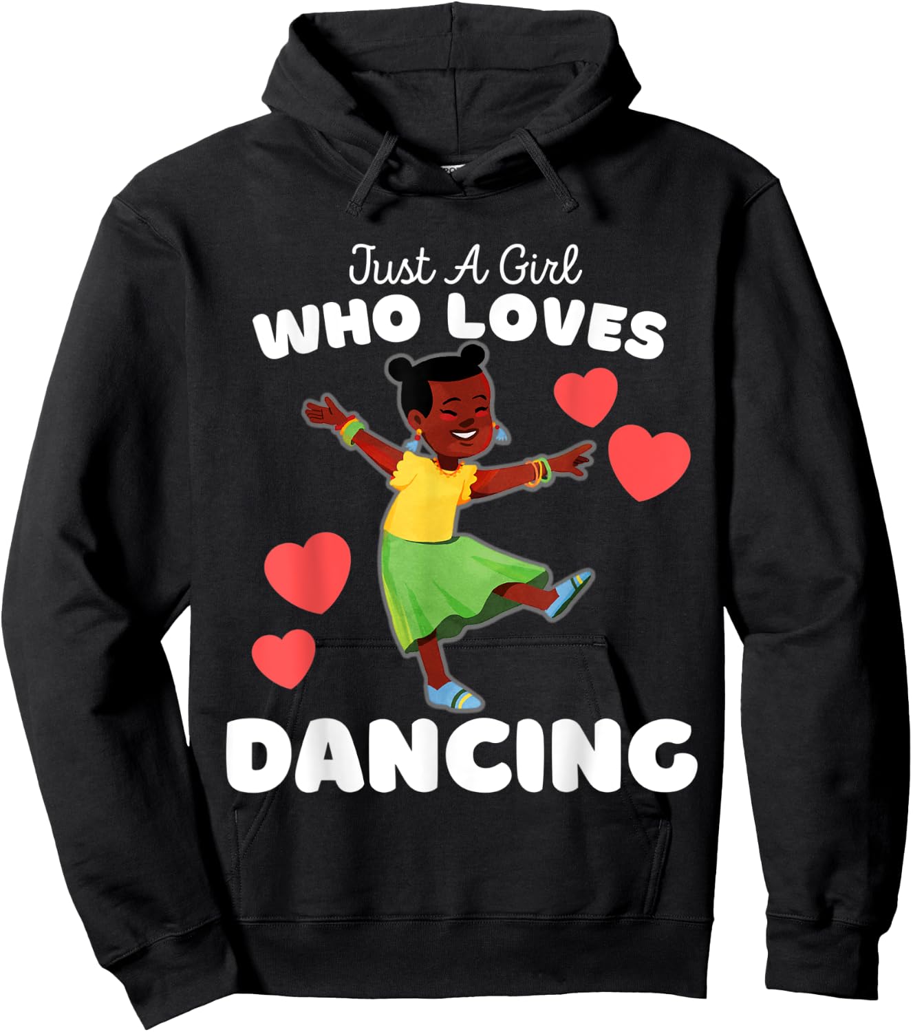 Just A Girl Who Loves Dancing - Cute Girls Dancing Hoodie - Hoodie | Black