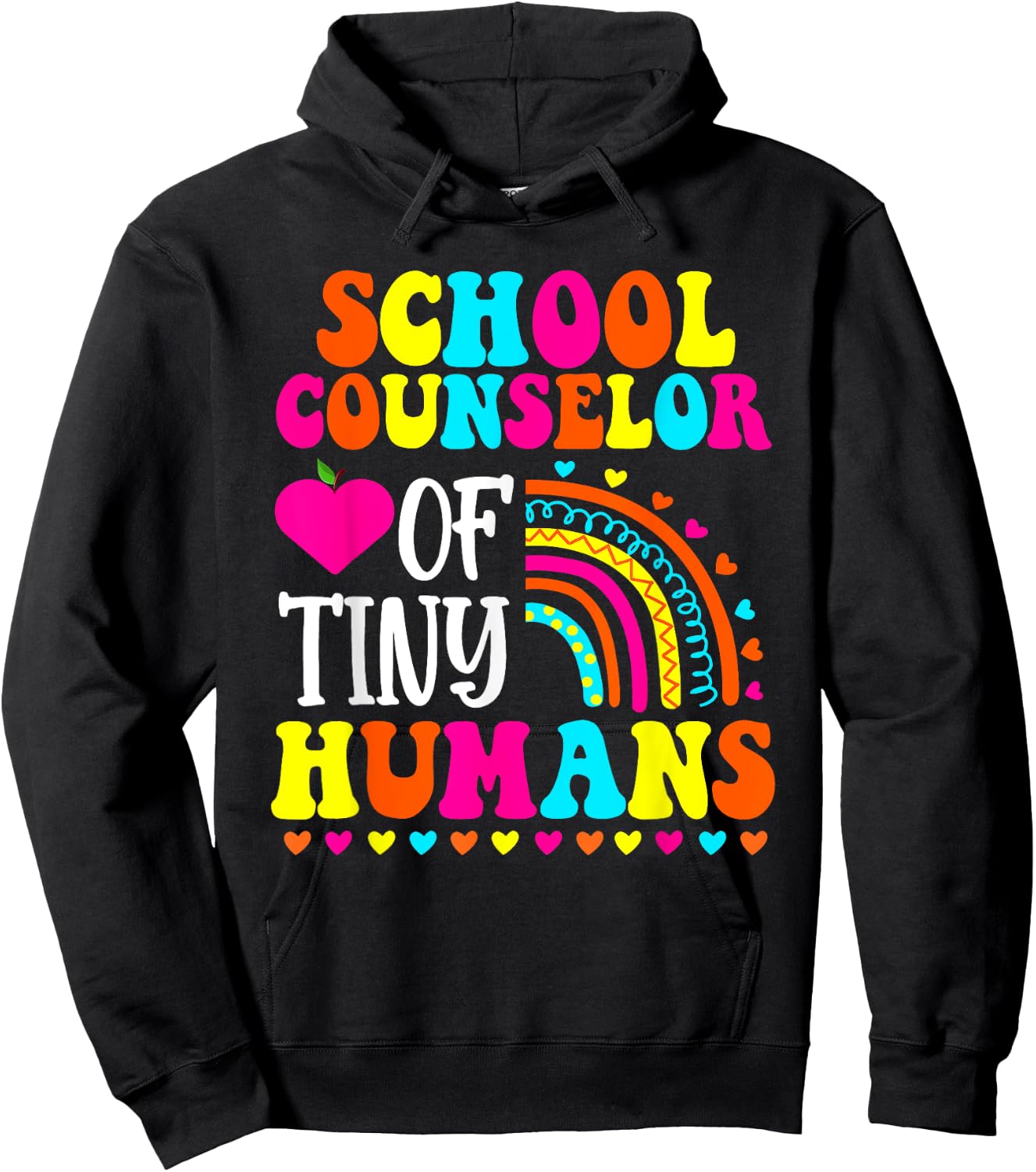 Boho School Counselor Of Tiny Humans First Day Of School Hoodie - Hoodie | Black