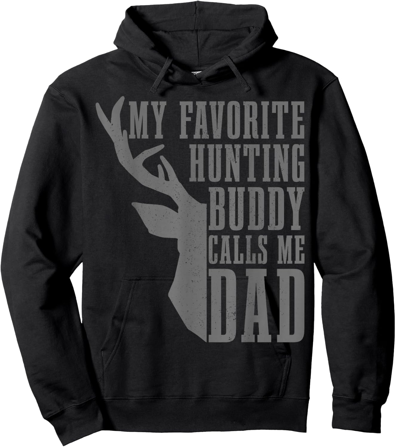 Hunter Deer Hunting Antlers Funny Hunting Vintage Hoodie - Hoodie | Black
