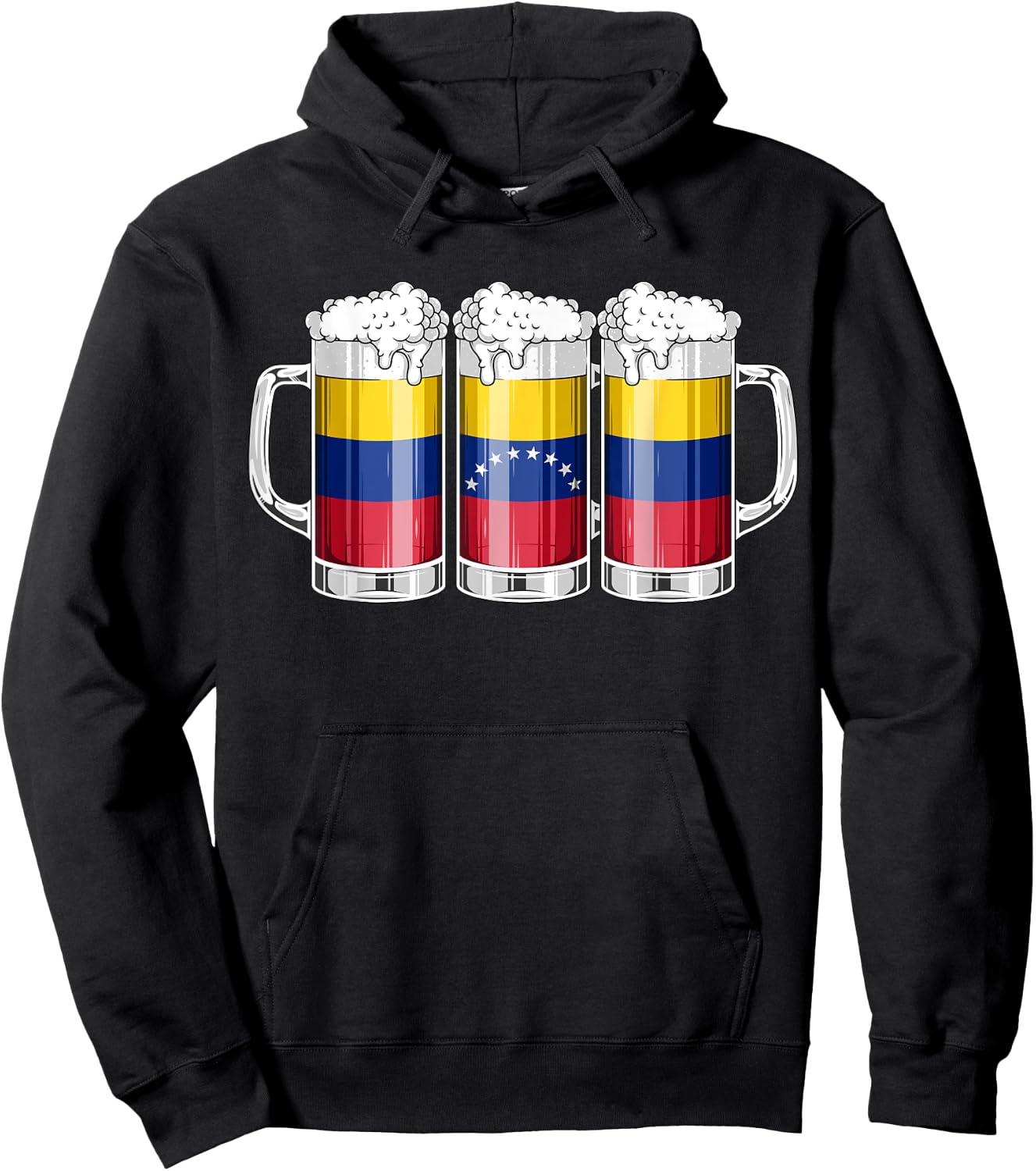 Beer Venezuelan Shirt - Beer Venezuela Flag Patriotic Men Hoodie - Hoodie | Black