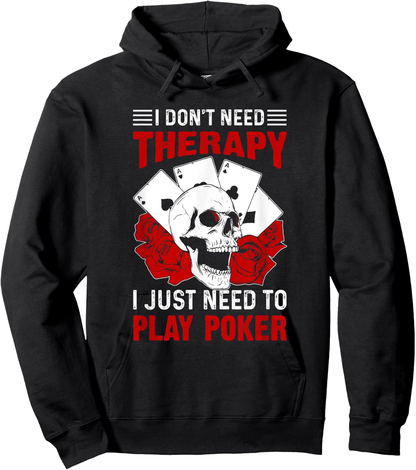 Funny Poker Card Player Casino Gambler Poker Hoodie - Hoodie | Black