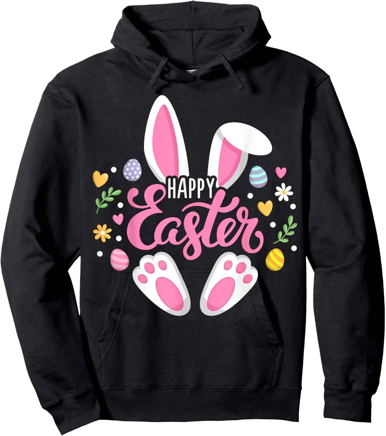 Happy Easter Bunny Easter Egg Hunt Squad Easter Women Family Hoodie - Hoodie | Black