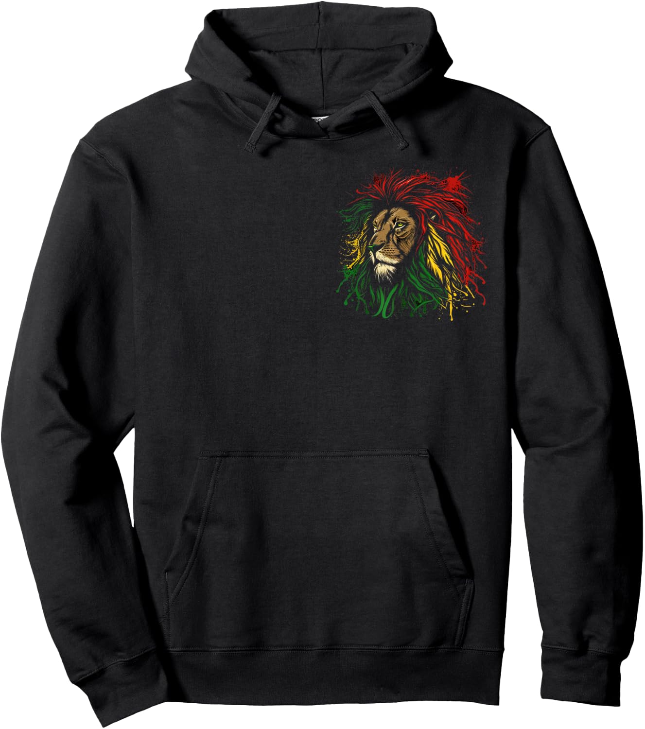 Rasta Reggae Lion Of Judah Jamaica Roots Rastafarian Lion Hoodie - Hoodie | Black
