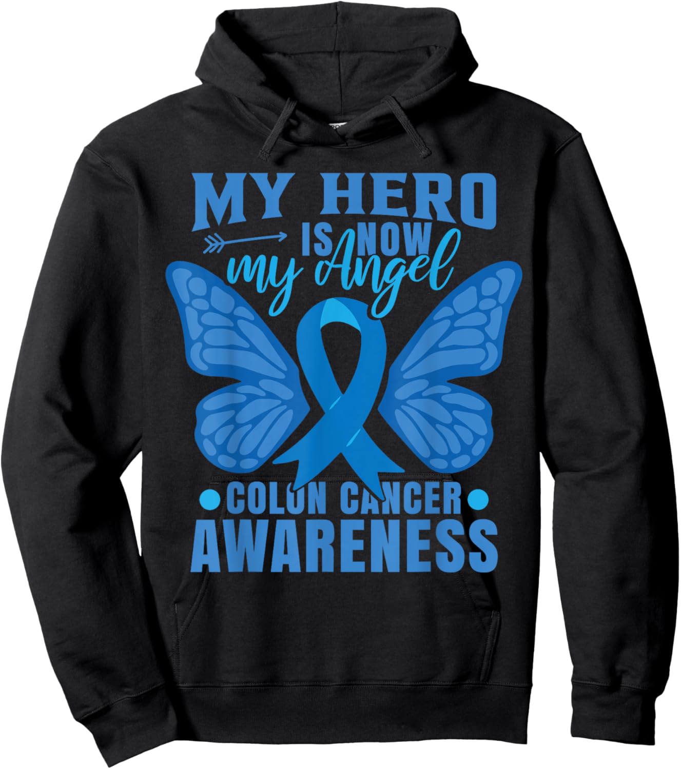 Colon Cancer Butterfly Hoodie - Hoodie | Black