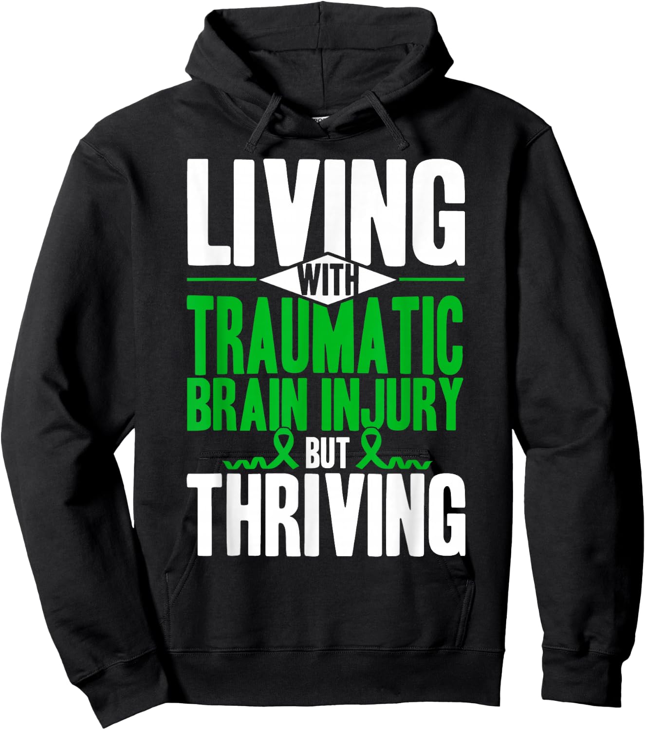 Living With Traumatic Brain Injury Support Awareness Hoodie - Hoodie | Black