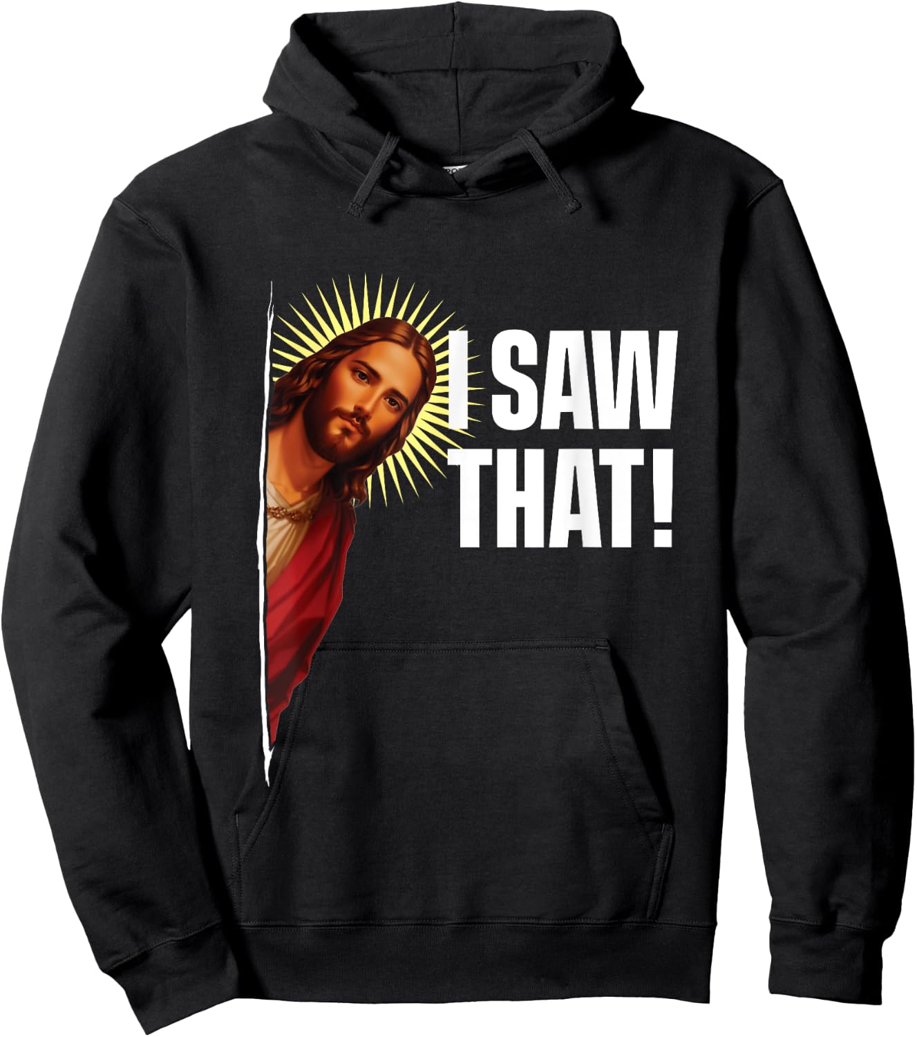 I Saw That - Christian Couple Jesus Christ Inspirational Hoodie - Hoodie | Black