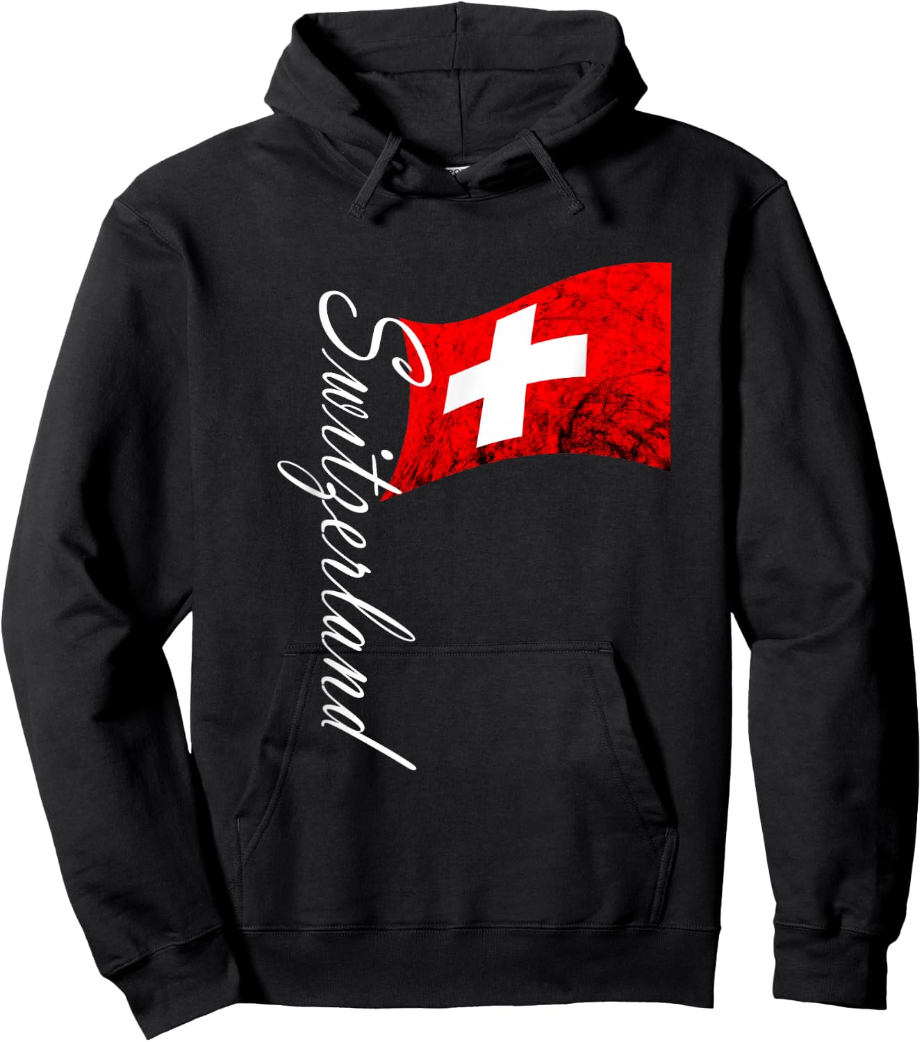 Switzerland Flag Vintage Swiss Flag Schweiz Swiss Pride Hoodie - Hoodie | Black
