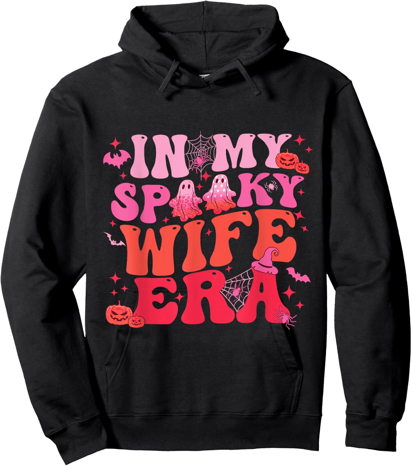 In My Spooky Wife Era Halloween Groovy Funny Ghost Spooky Hoodie - Hoodie | Black