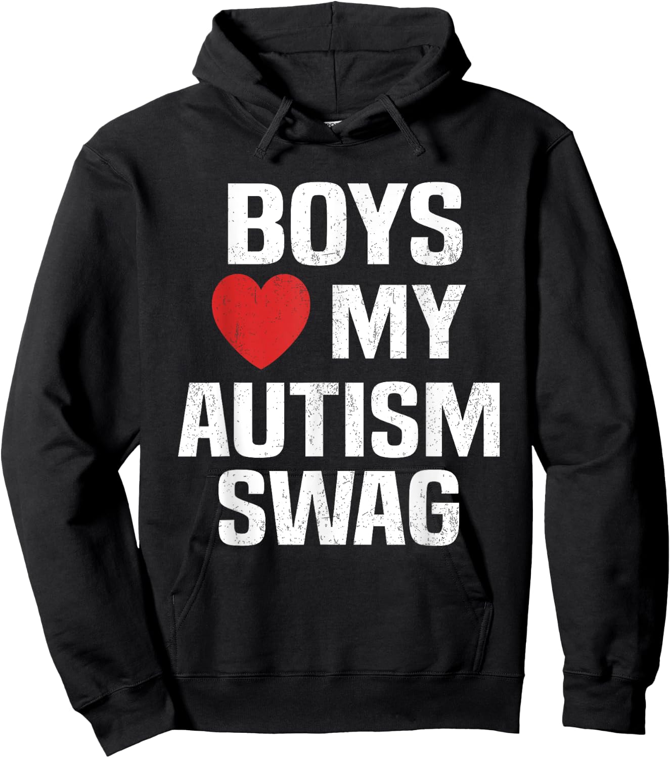 Boys Heart My Autism Swag Funny Boys Love My Autism Swag Hoodie - Hoodie | Black